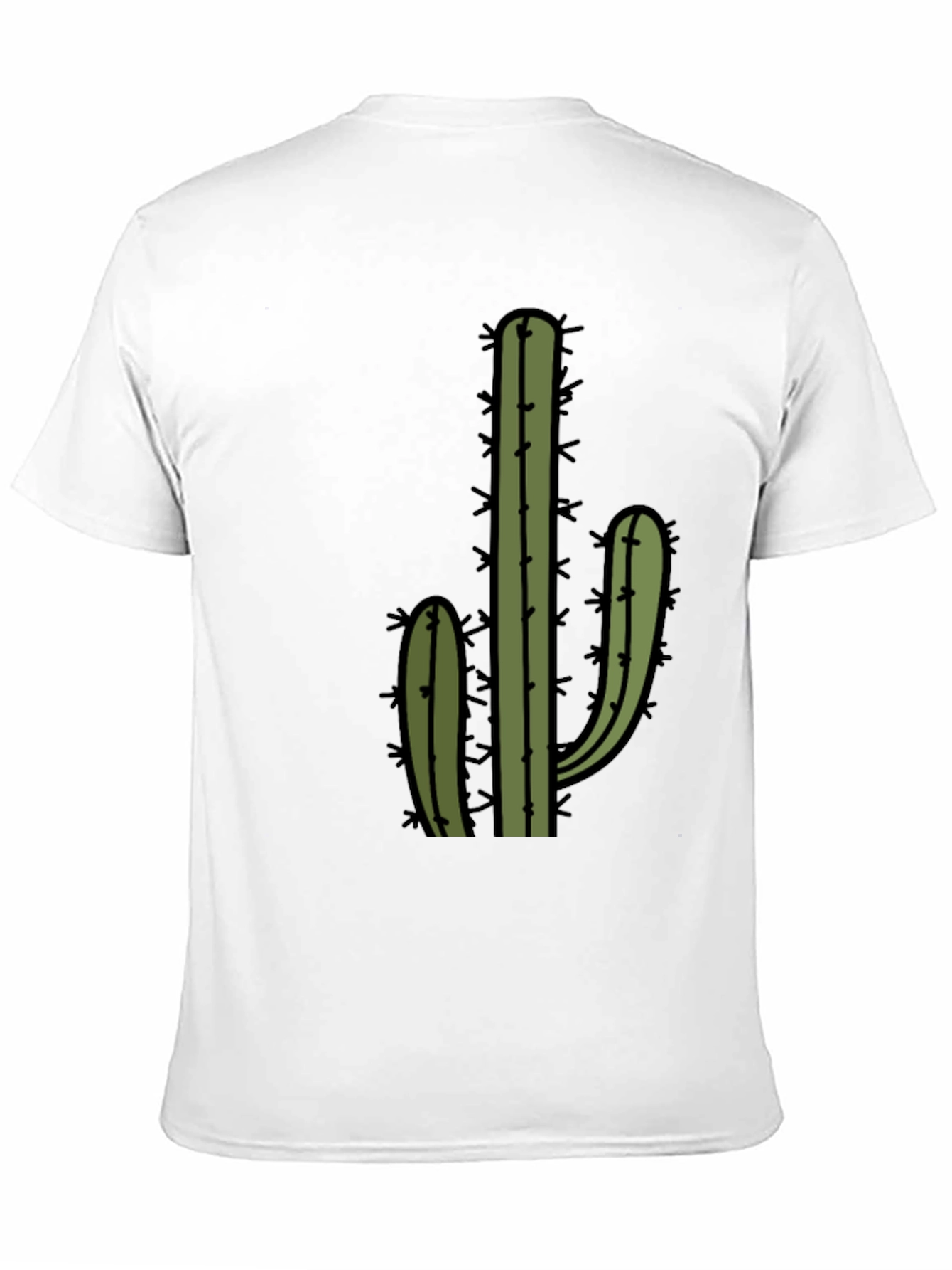 Cactus Graphic Tee - Black Cotton Blend Casual Wear