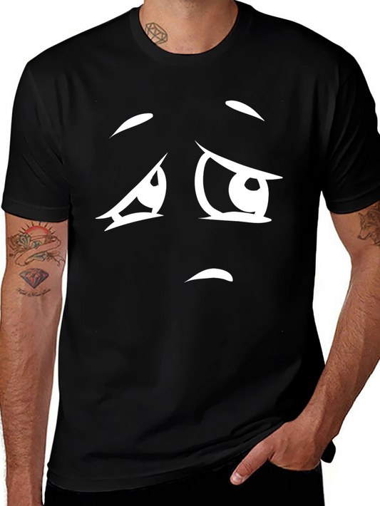 Sad Face Graphic T-Shirt - Unisex Casual Tee