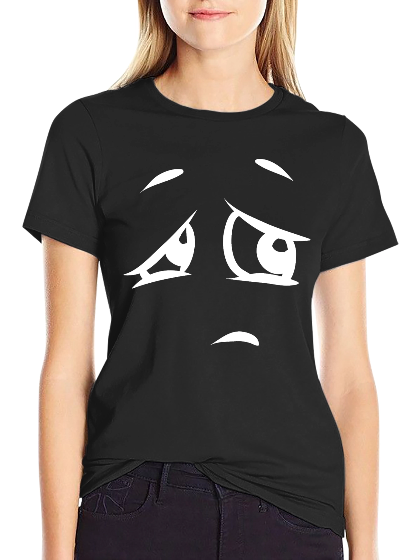 Sad Face Graphic T-Shirt - Unisex Casual Tee