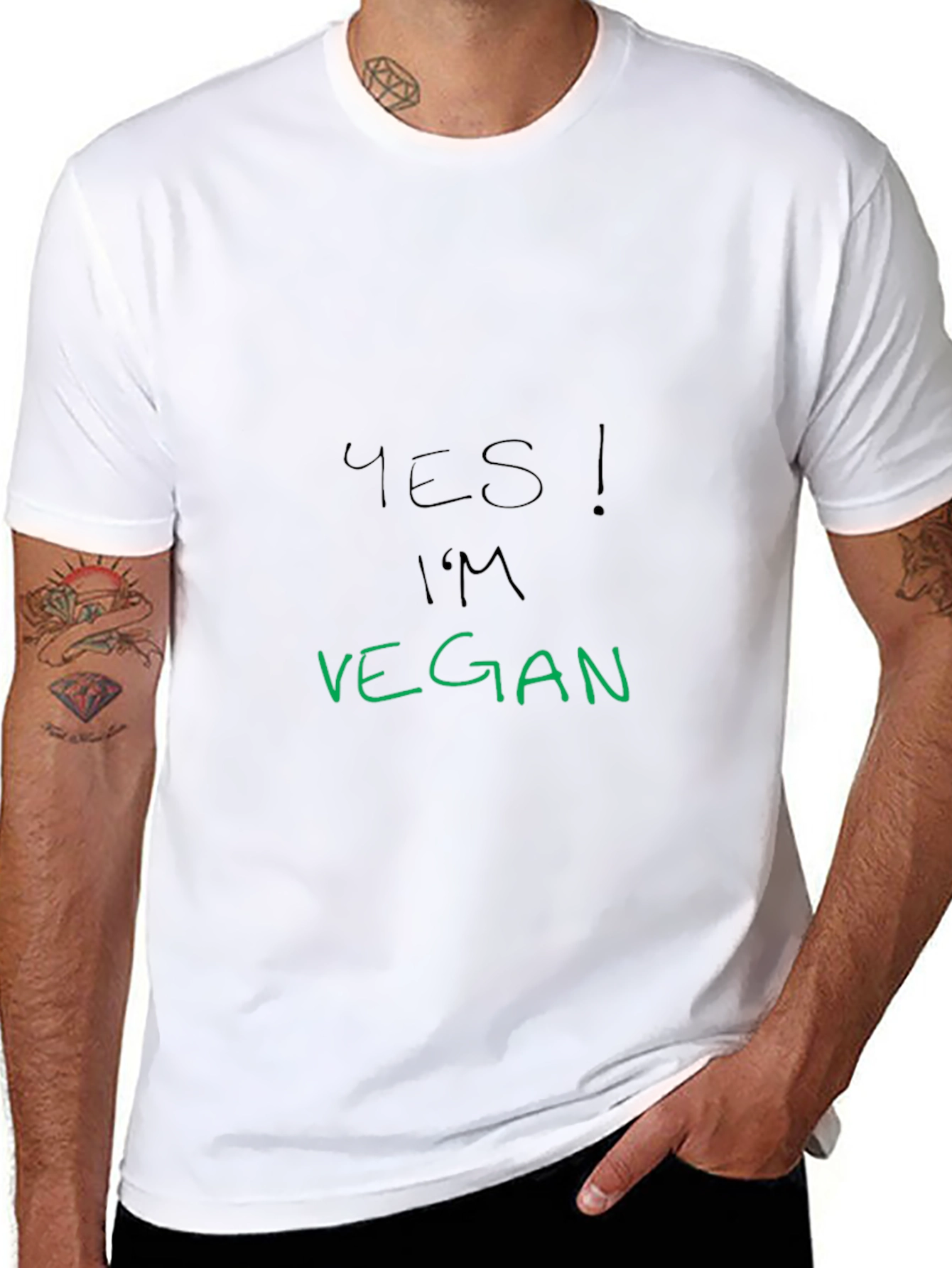 Yes! Im Vegan T-Shirt - Black Vegan Pride Tee