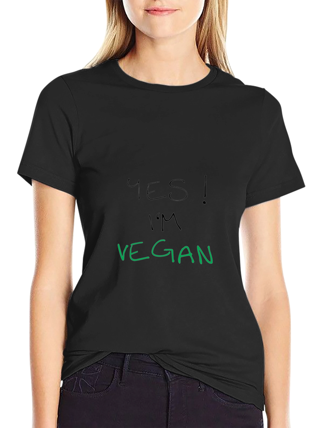 Yes! Im Vegan T-Shirt - Black Vegan Pride Tee