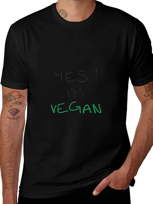 Yes! Im Vegan T-Shirt - Black Vegan Pride Tee