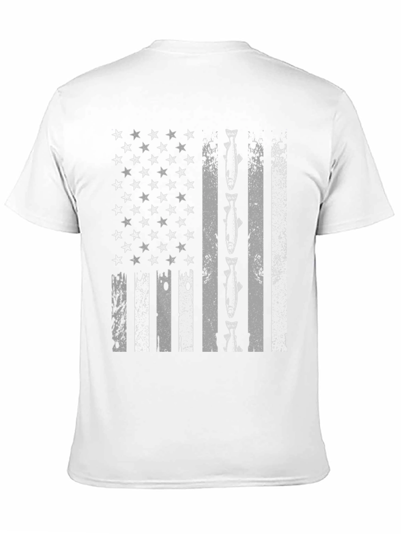American Flag Fish T-Shirt - Patriotic Angler Style