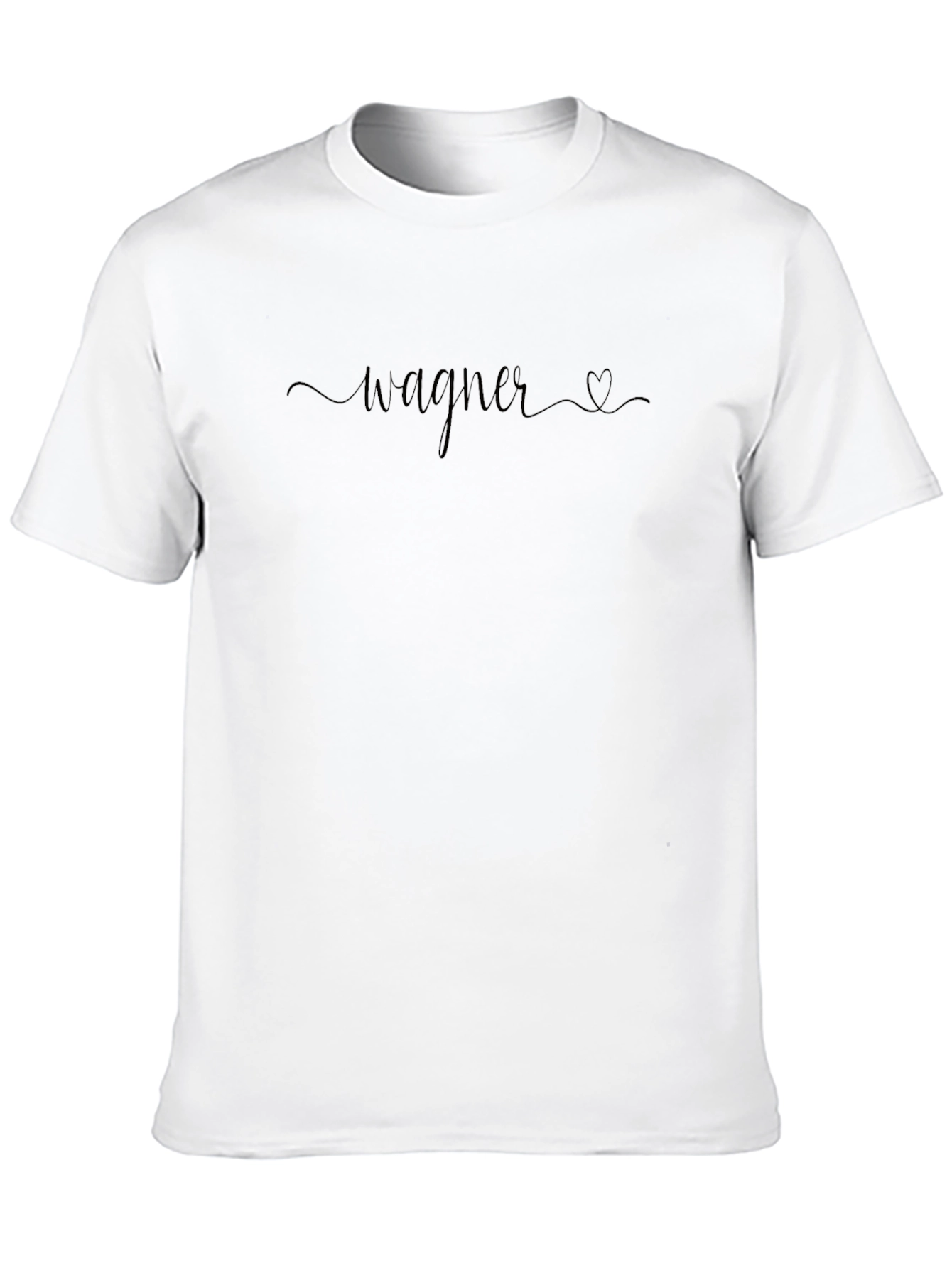 Wagner Heart Tee - Black Cotton Casual Top