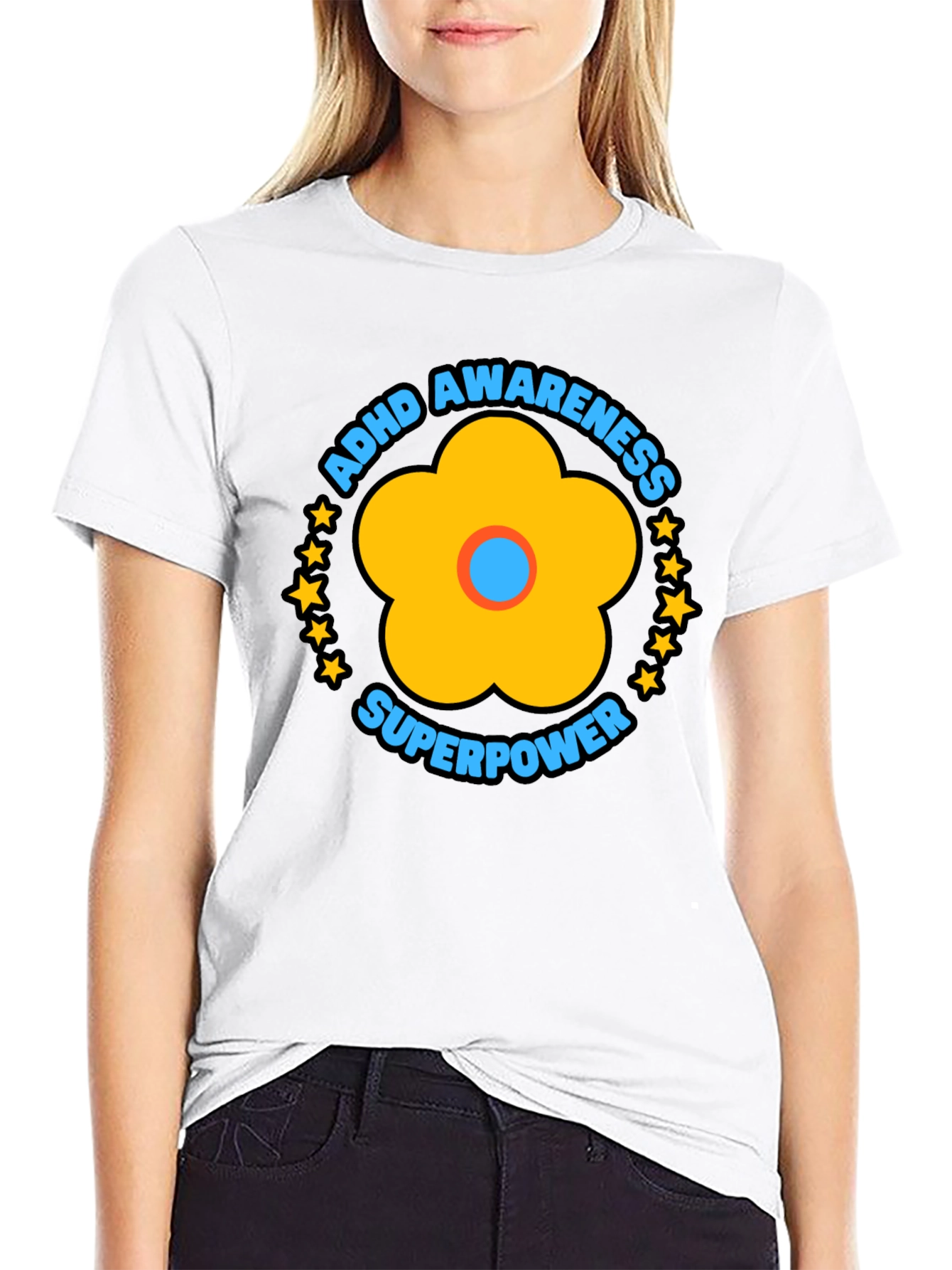 ADHD Awareness Superpower Graphic T-Shirt
