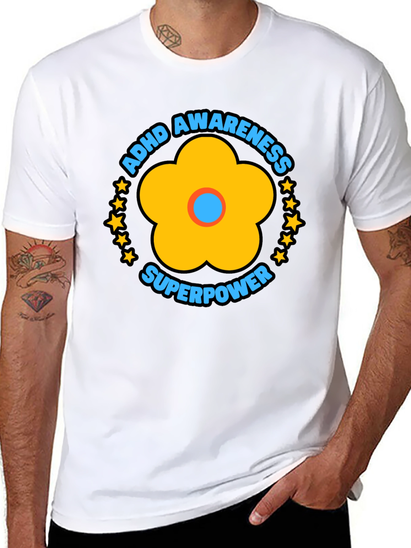 ADHD Awareness Superpower Graphic T-Shirt