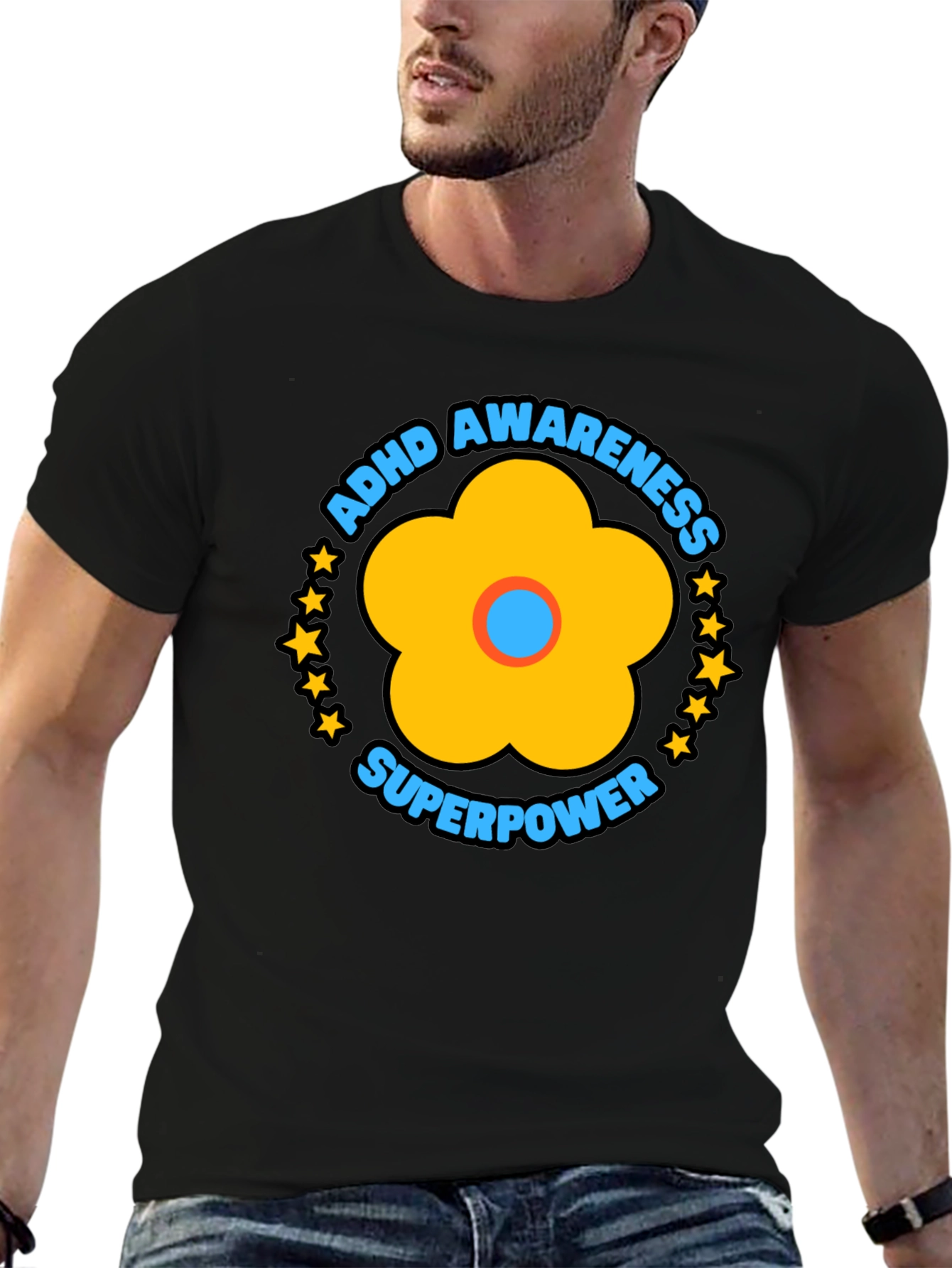 ADHD Awareness Superpower Graphic T-Shirt