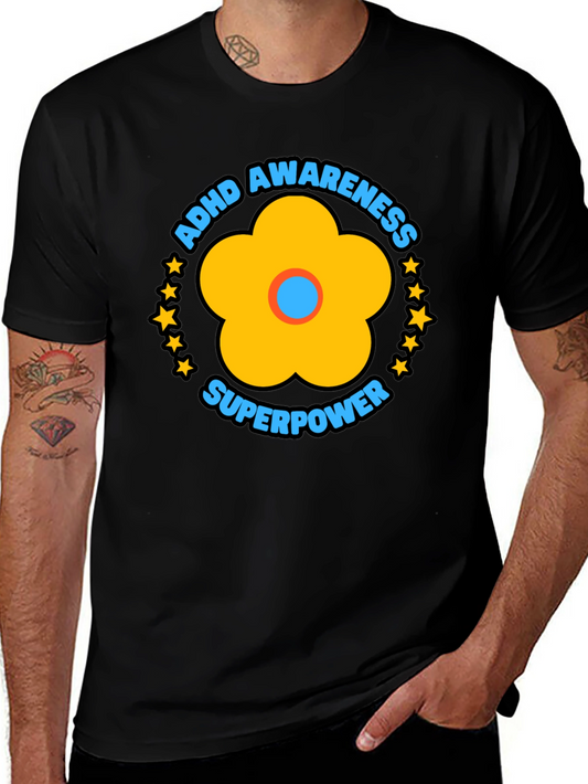 ADHD Awareness Superpower Graphic T-Shirt