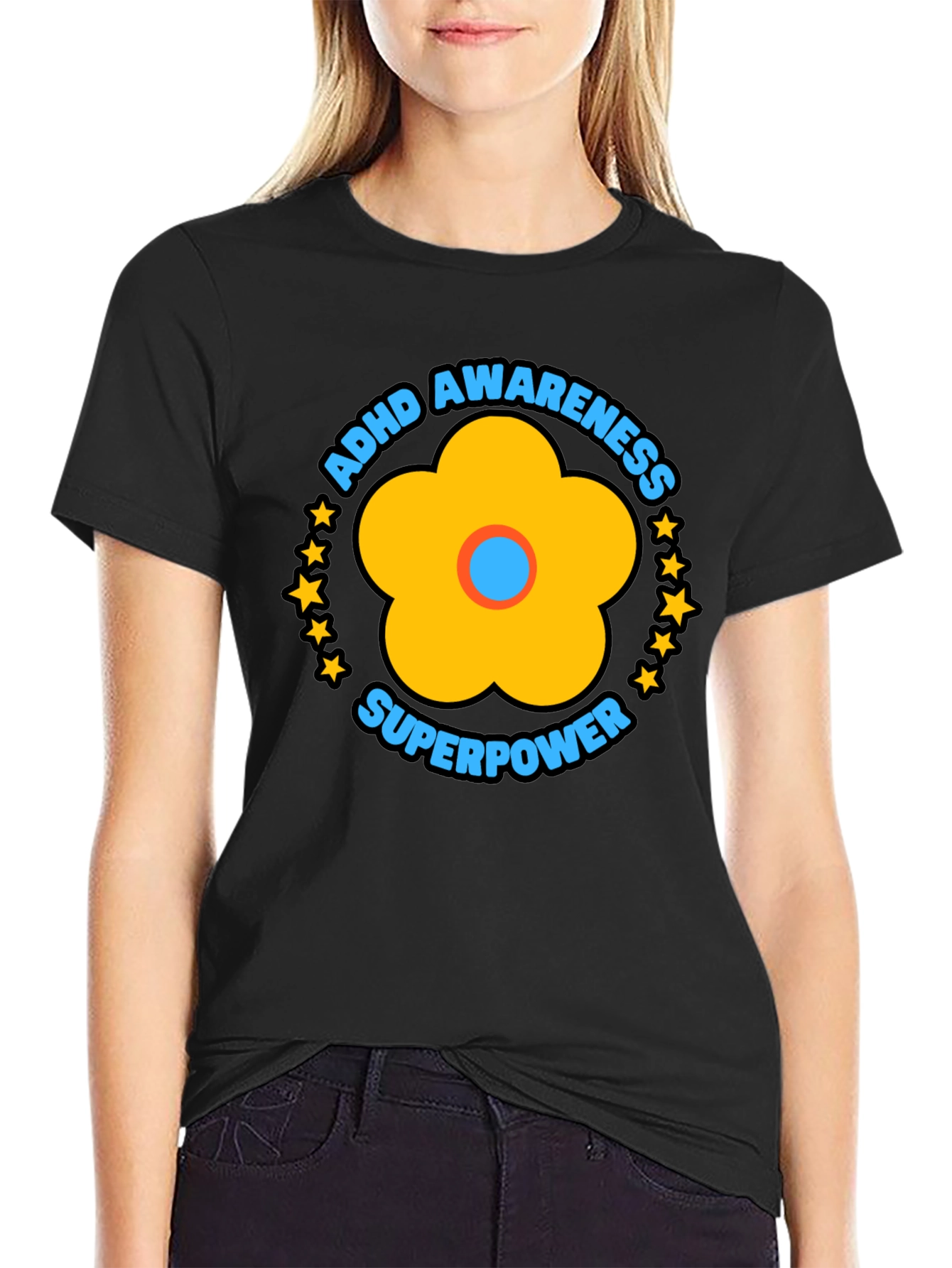 ADHD Awareness Superpower Graphic T-Shirt