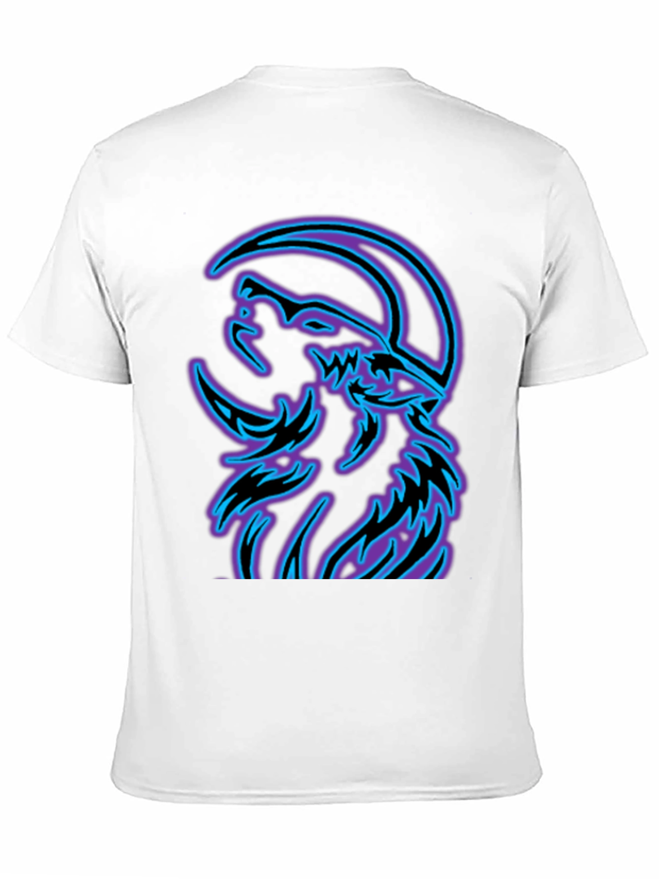 Wolf Moon Graphic Tee - Black Cotton Blend