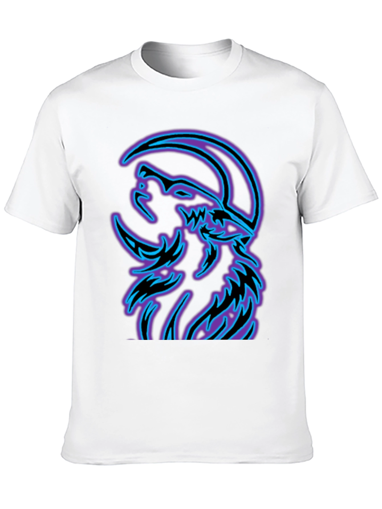 Wolf Moon Graphic Tee - Black Cotton Blend