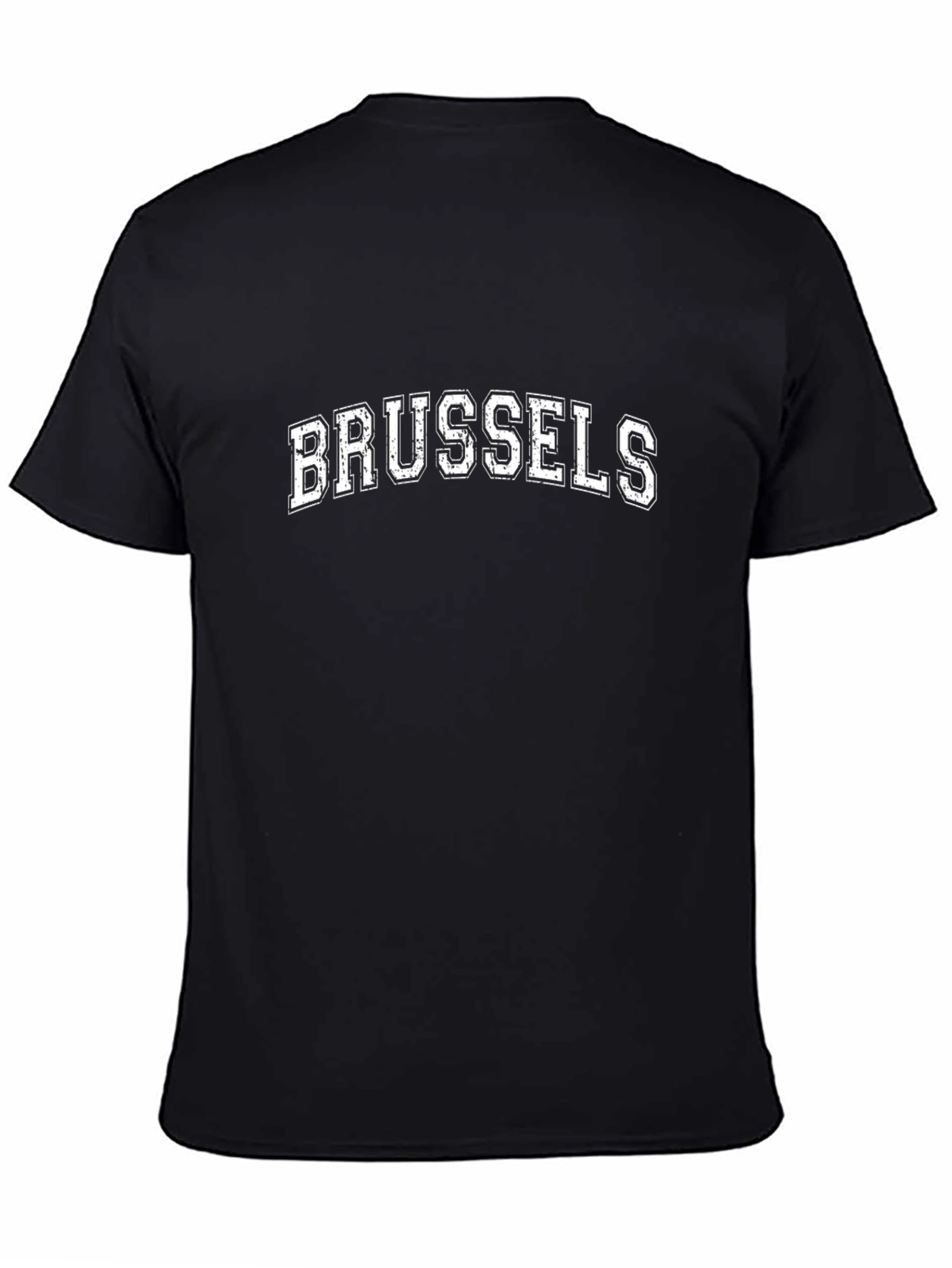 Brussels Text Graphic Black T-Shirt