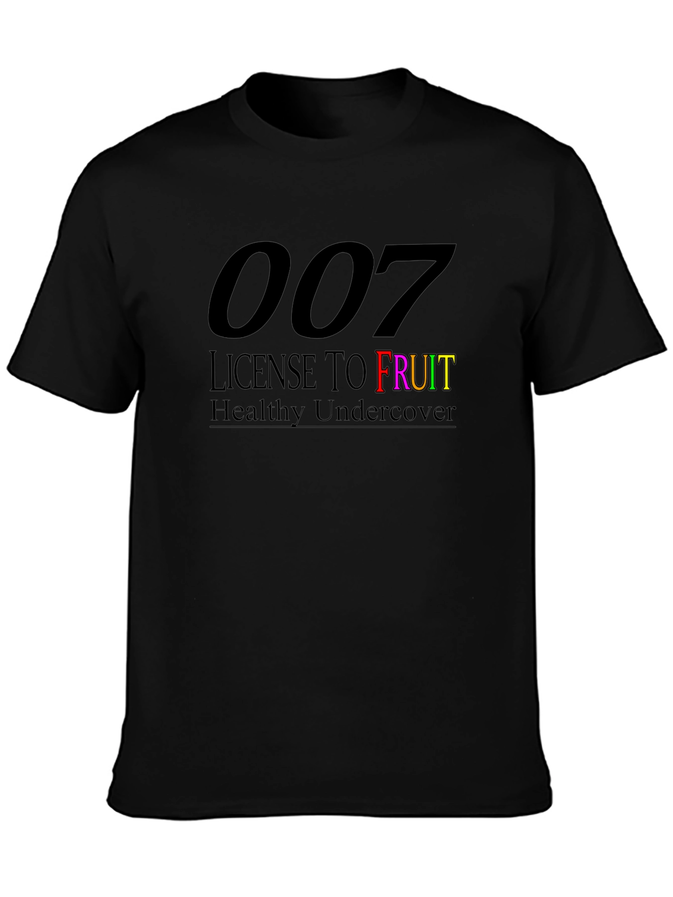 007 License To Fruit Black T-Shirt