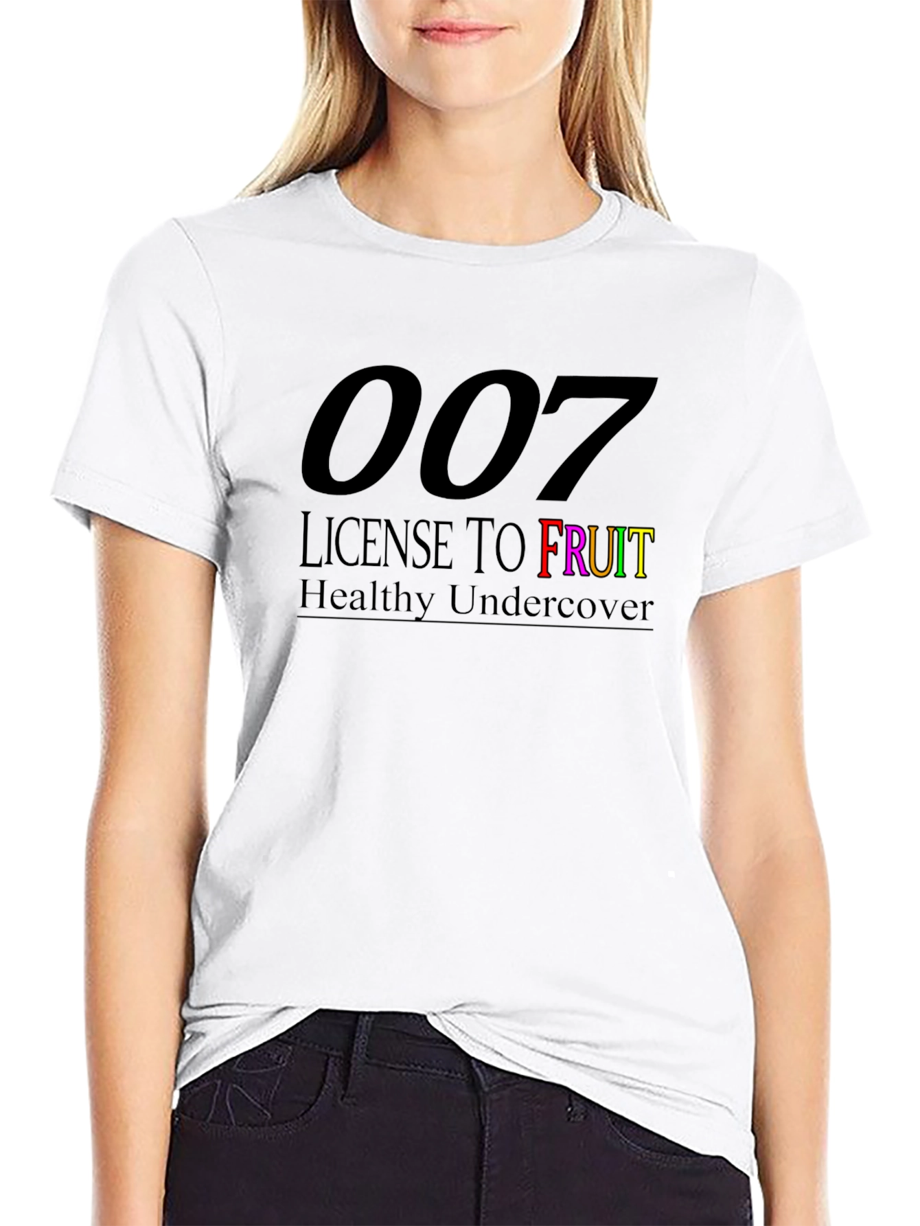 007 License To Fruit Black T-Shirt