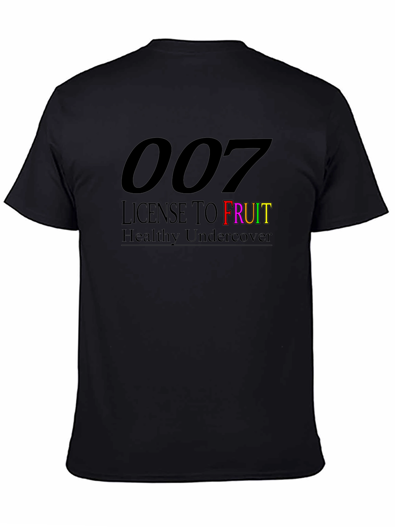 007 License To Fruit Black T-Shirt