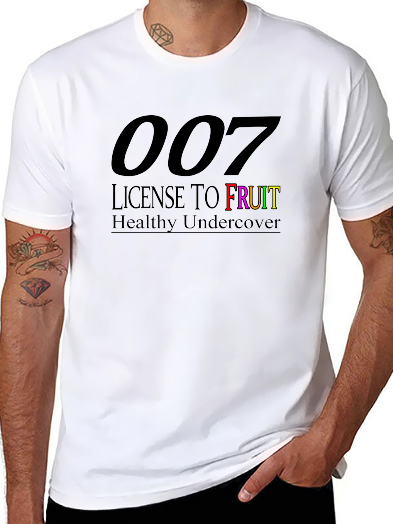 007 License To Fruit Black T-Shirt