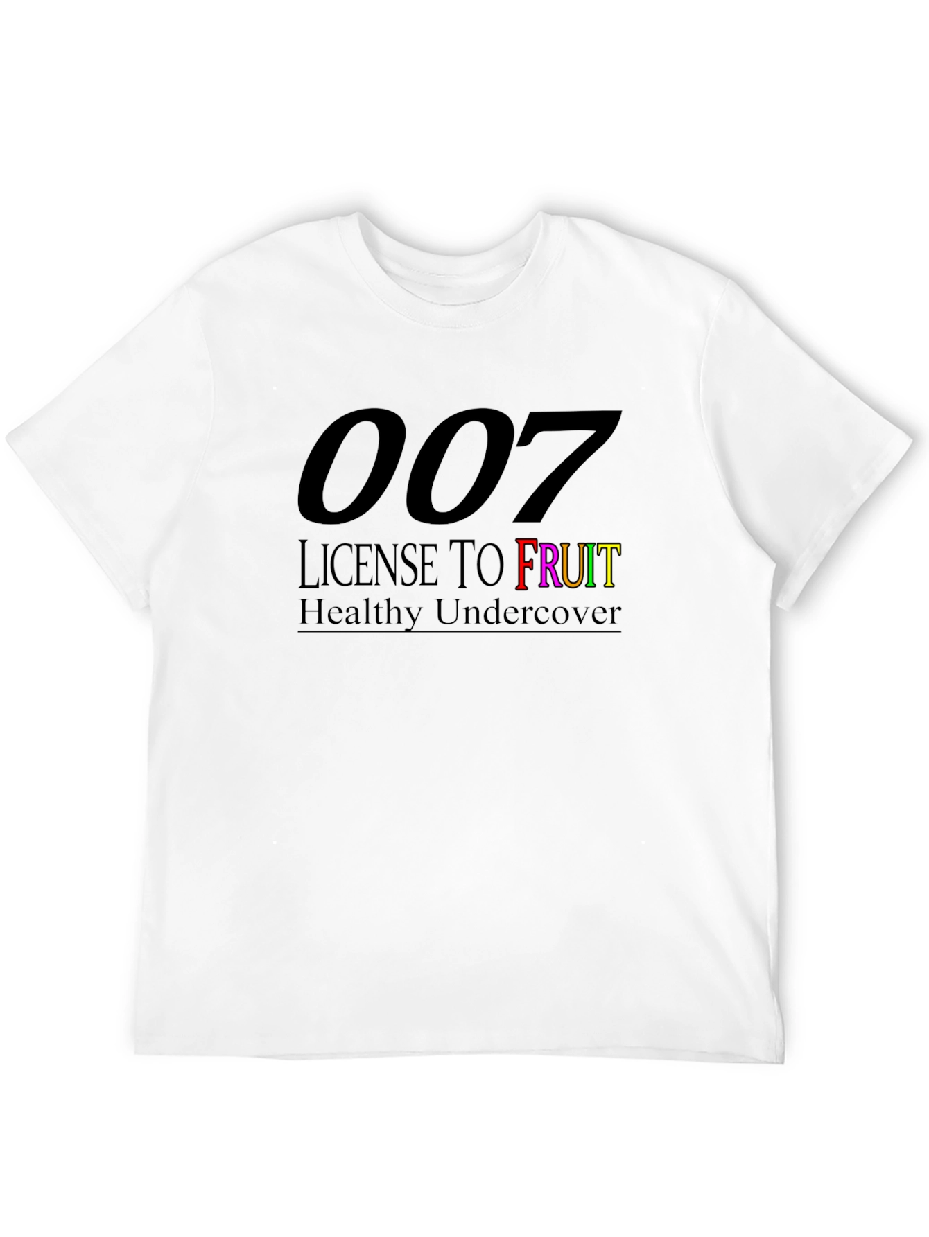 007 License To Fruit Black T-Shirt