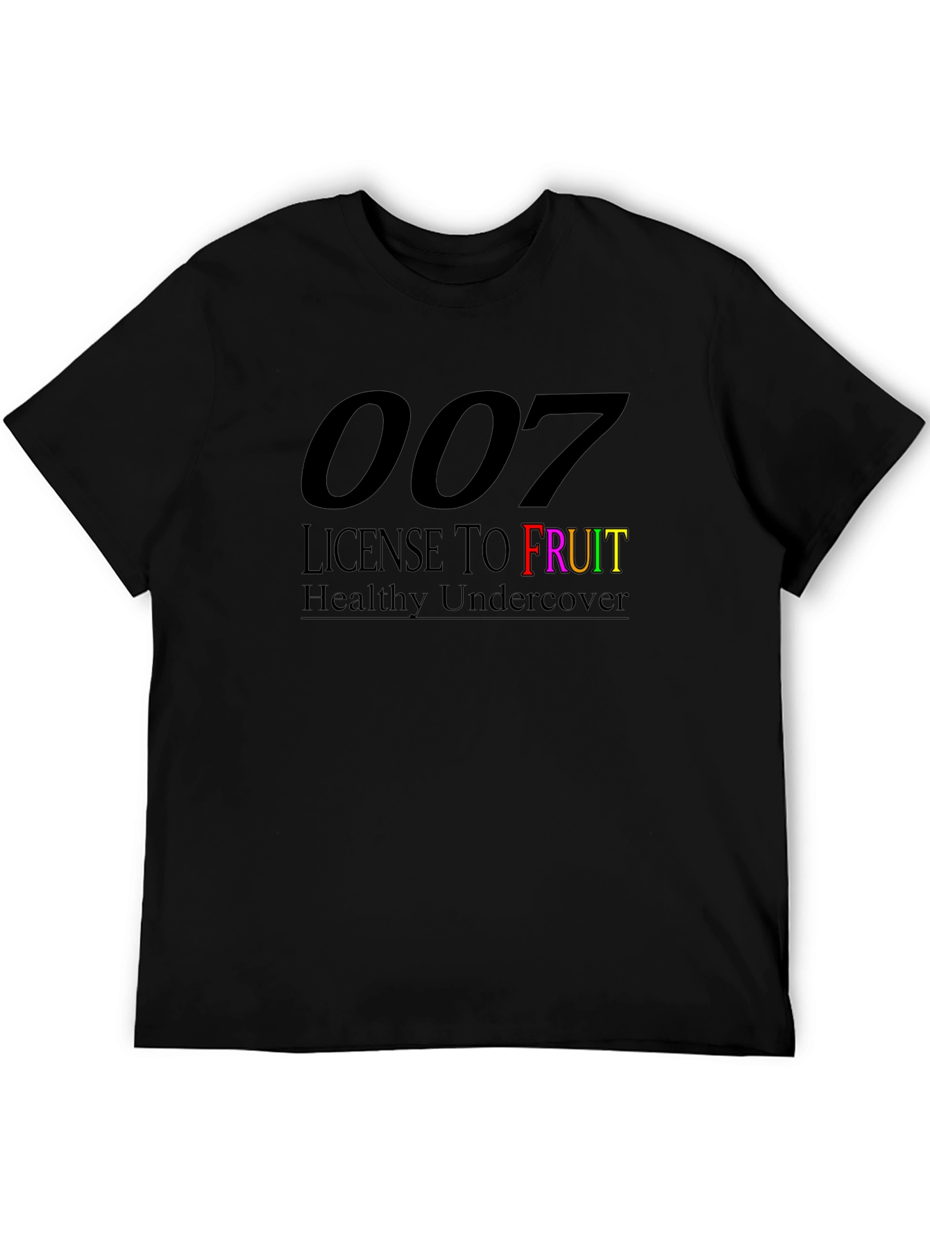 007 License To Fruit Black T-Shirt