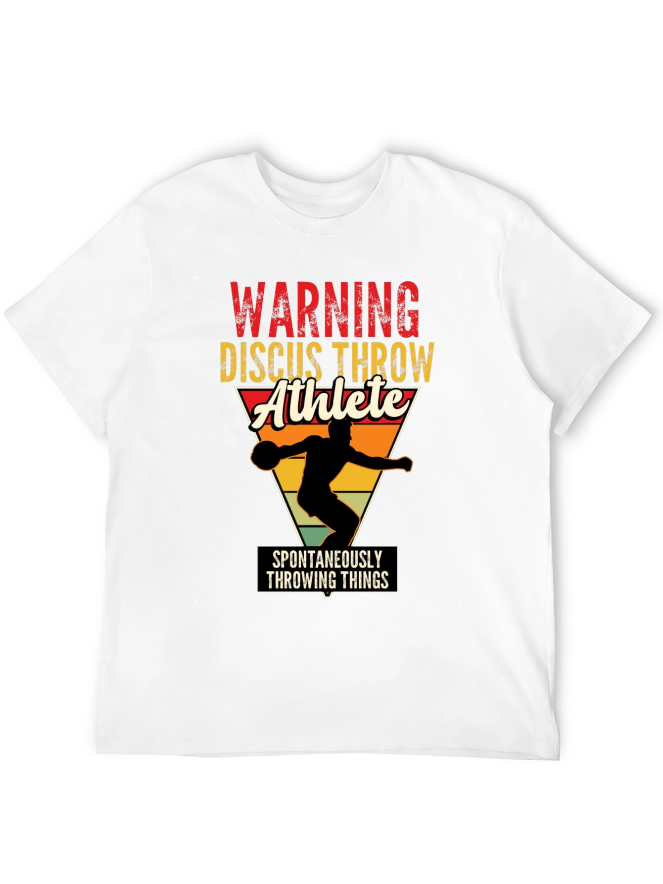 Warning Discus Throw Athlete T-Shirt