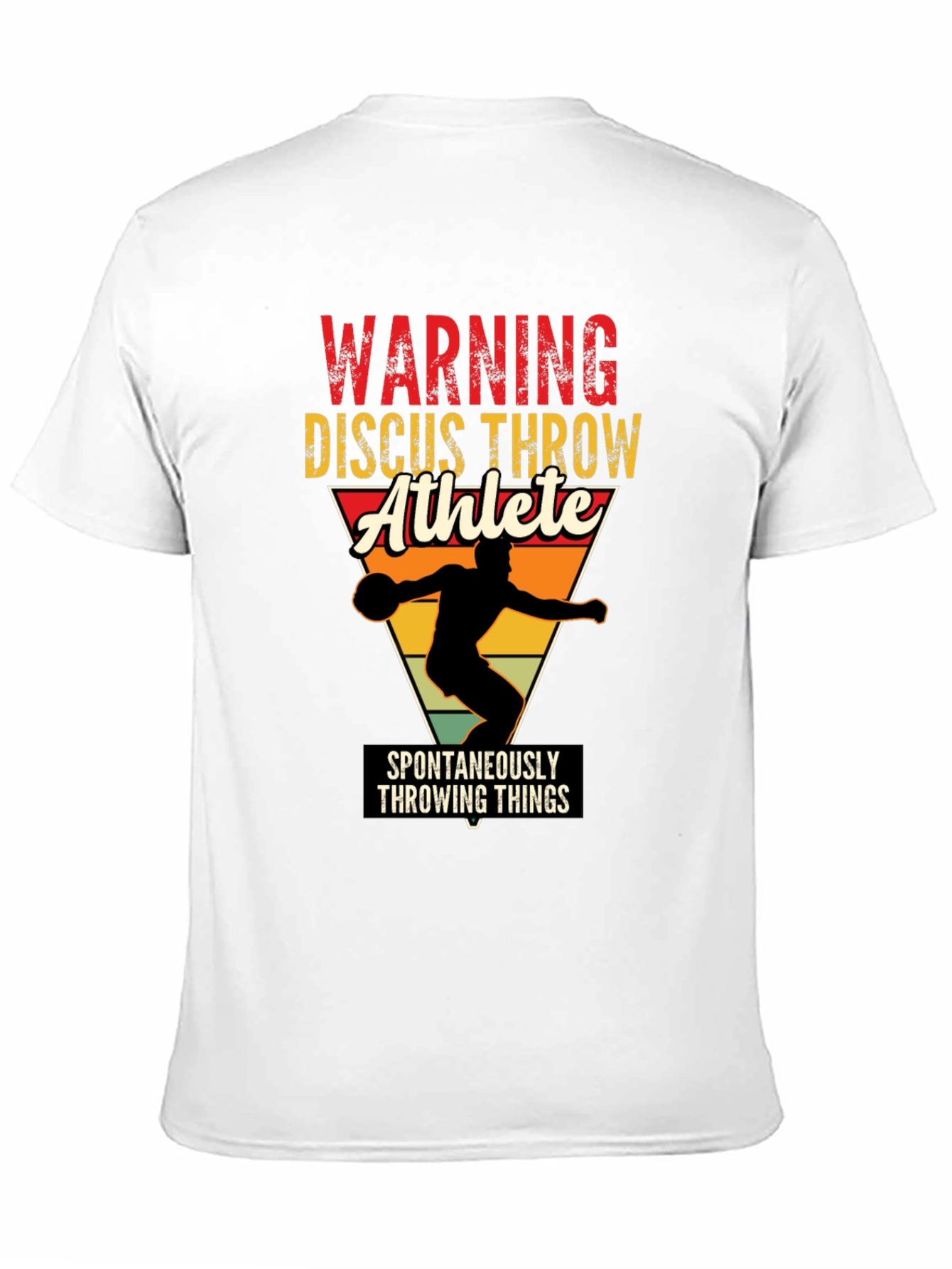 Warning Discus Throw Athlete T-Shirt