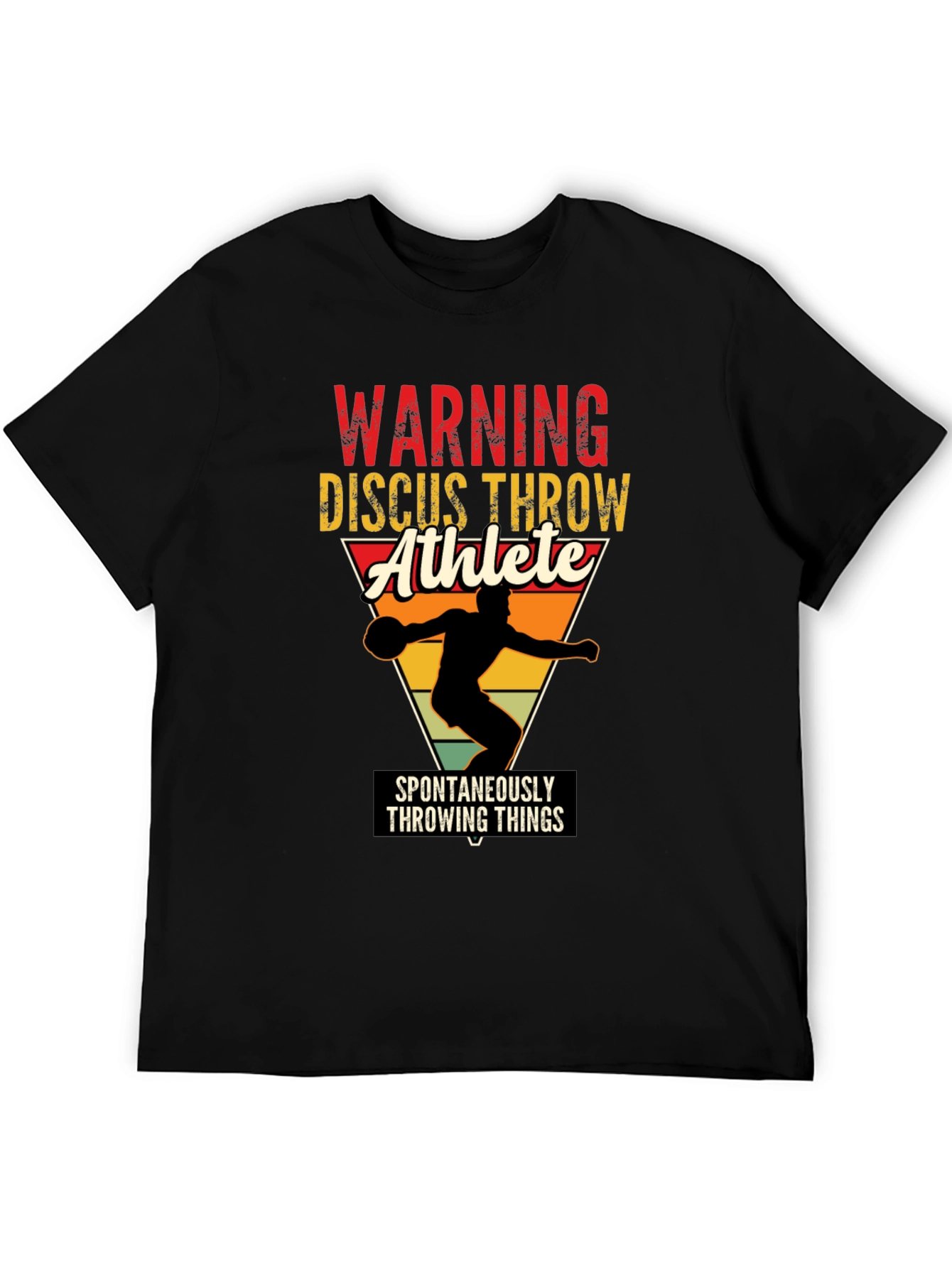 Warning Discus Throw Athlete T-Shirt