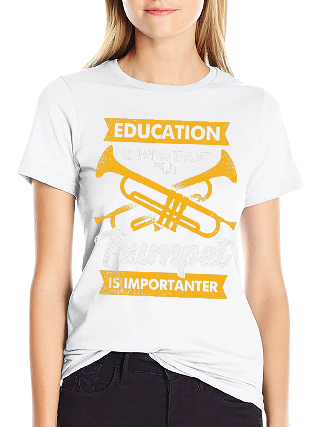 Trumpet Musician T-Shirt: Education is Importanter