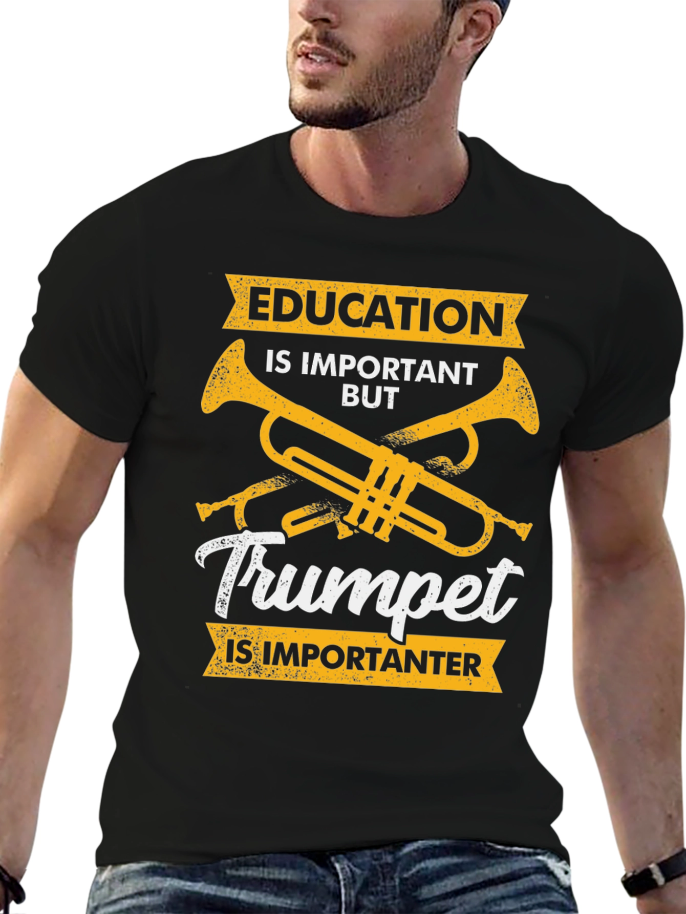 Trumpet Musician T-Shirt: Education is Importanter