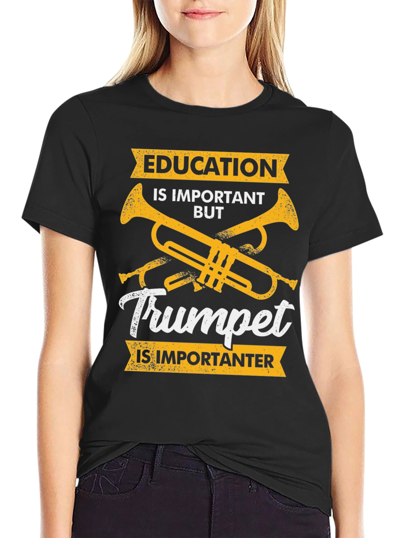 Trumpet Musician T-Shirt: Education is Importanter