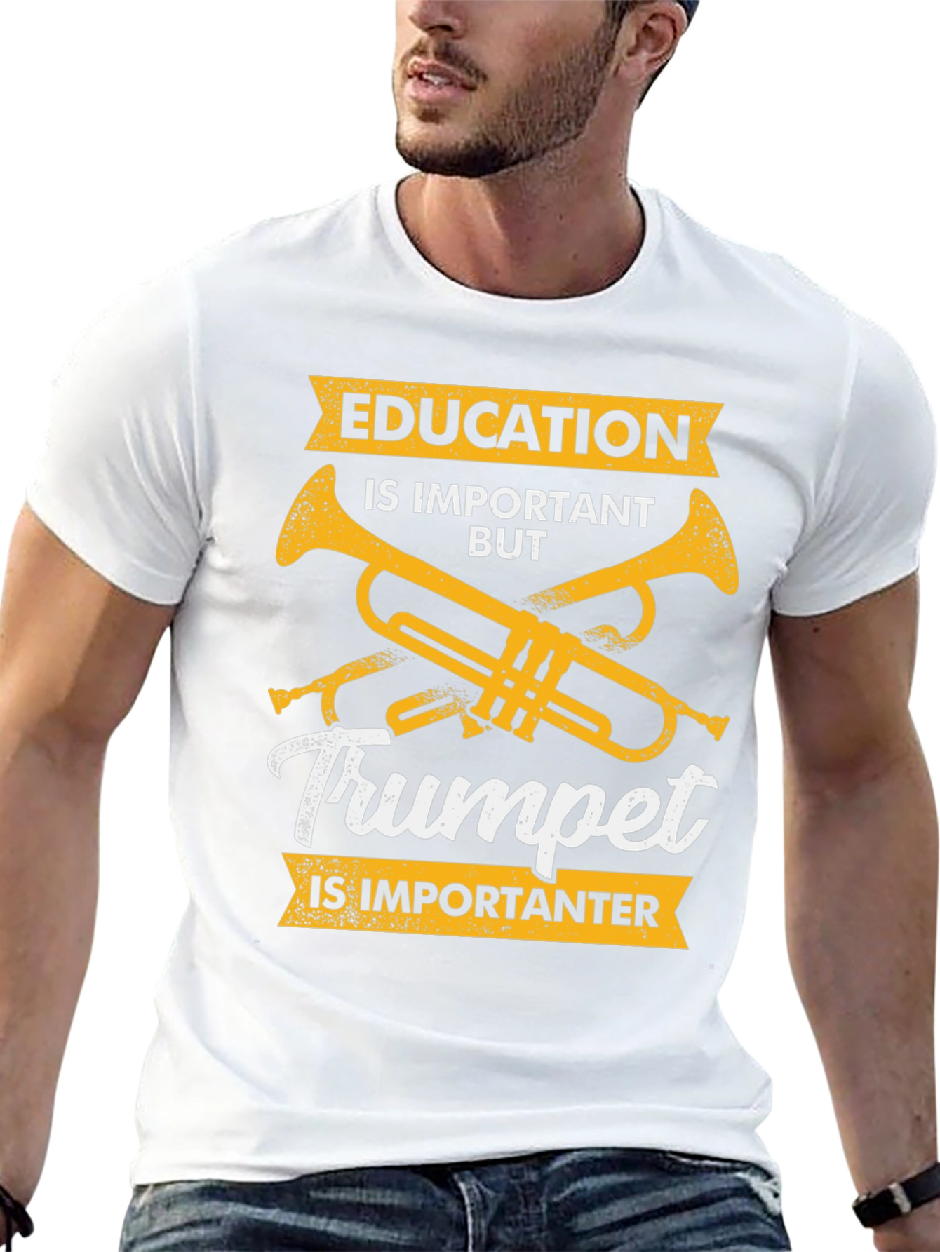 Trumpet Musician T-Shirt: Education is Importanter