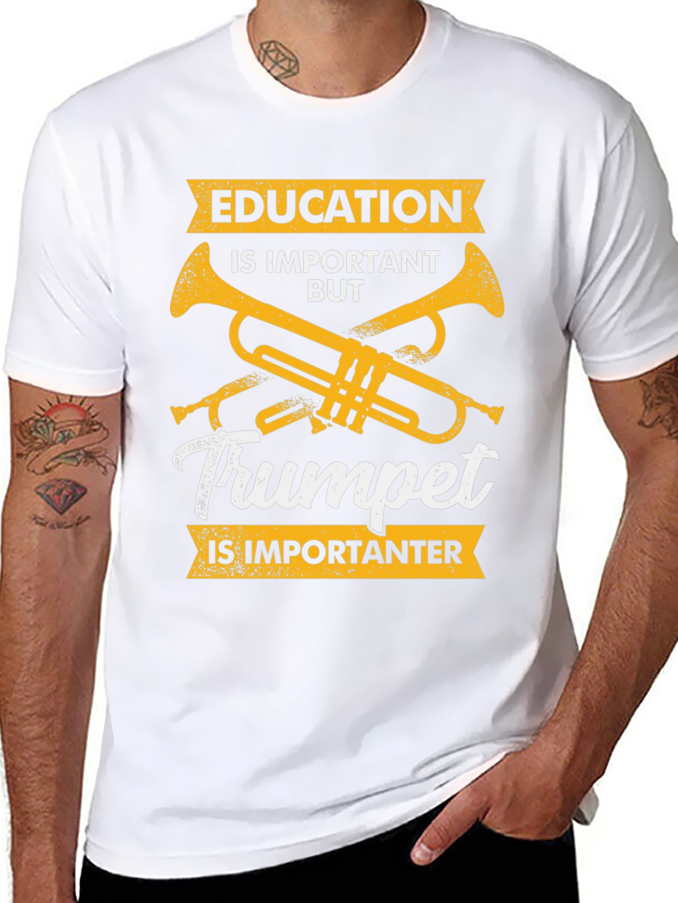 Trumpet Musician T-Shirt: Education is Importanter