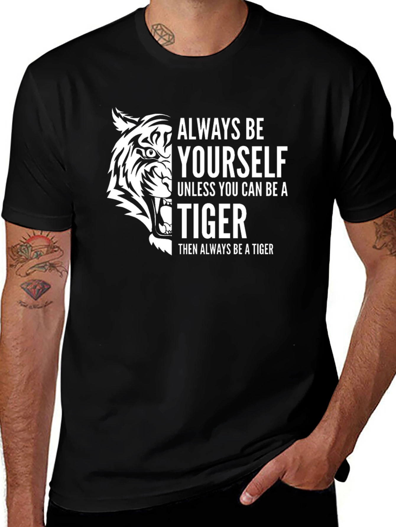 Always Be Yourself Tiger Graphic T-Shirt