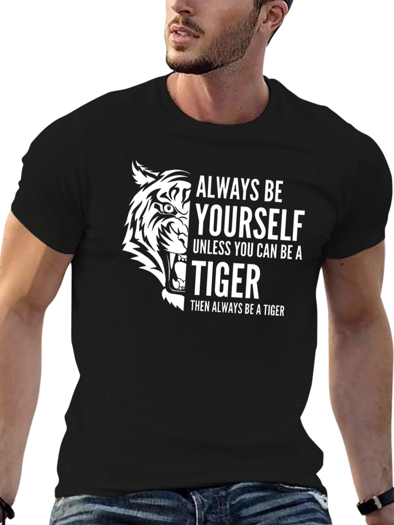 Always Be Yourself Tiger Graphic T-Shirt