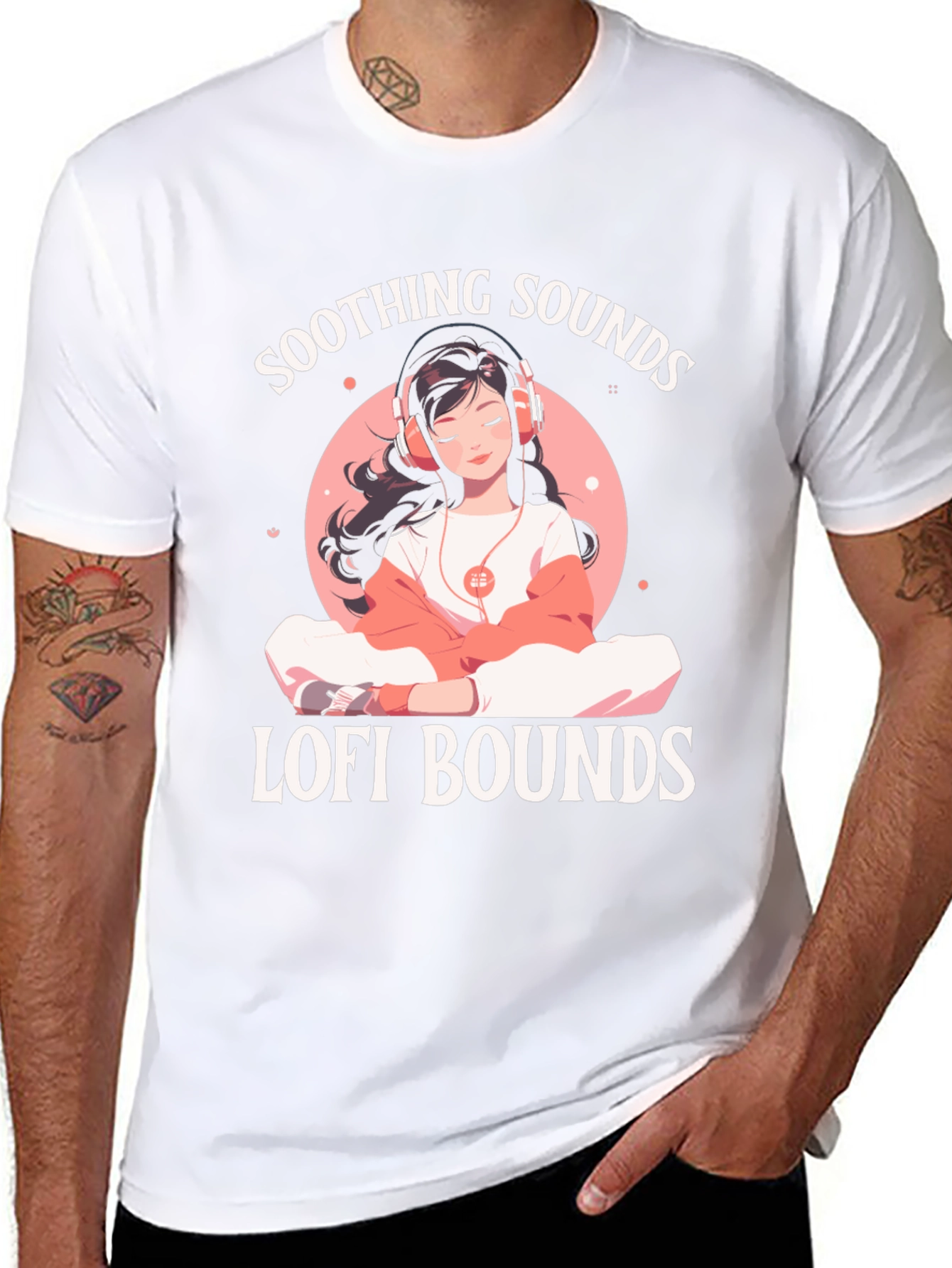 Soothing Sounds Lofi Bounds Black T-Shirt