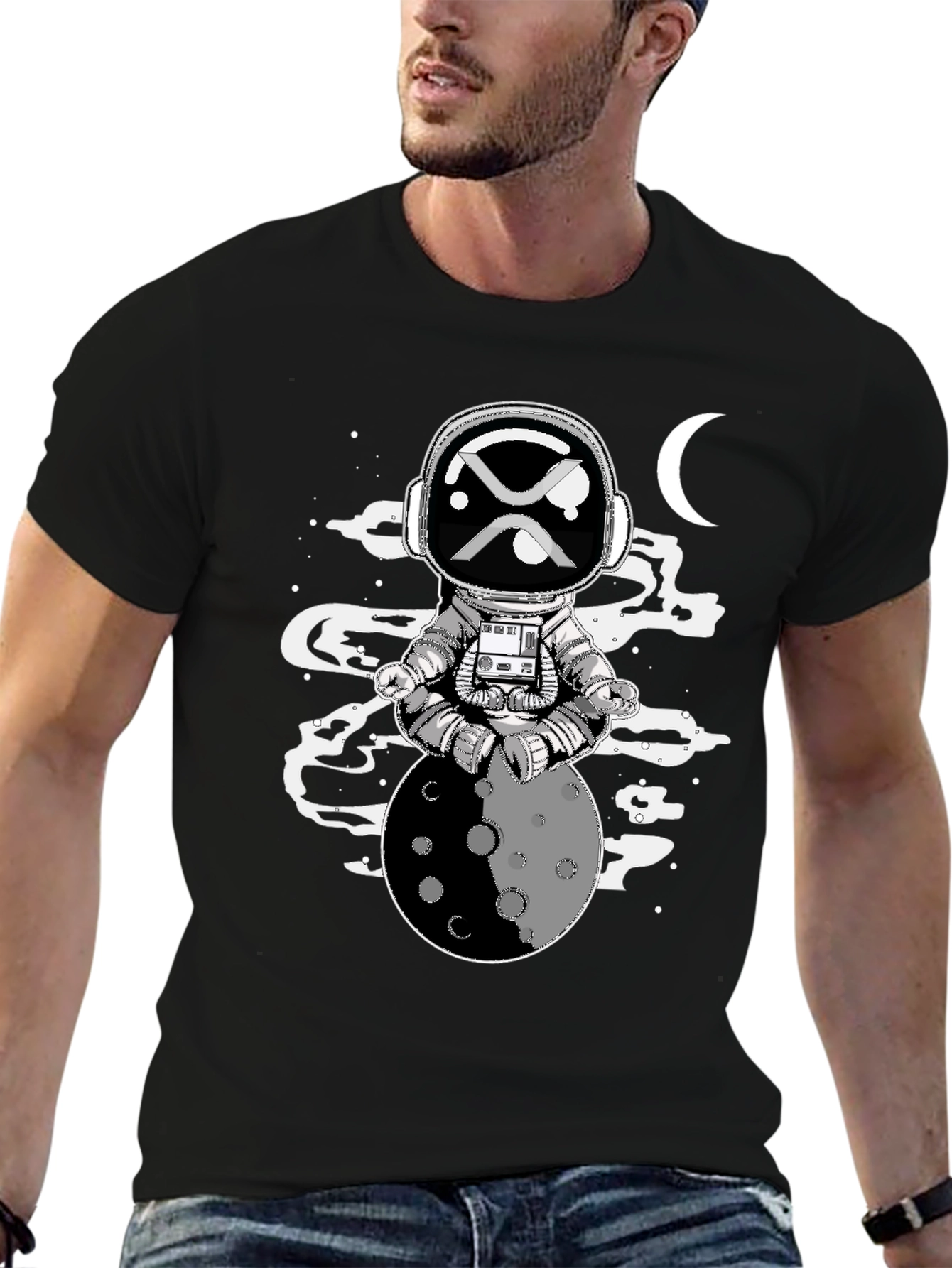 Astronaut Moon T-Shirt - Ripple XRP Crypto