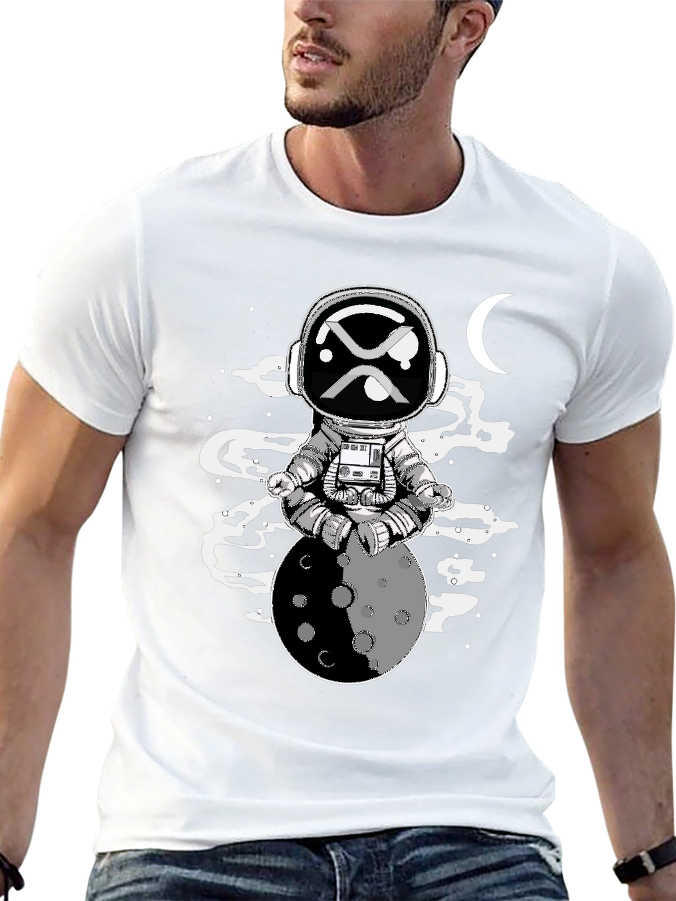 Astronaut Moon T-Shirt - Ripple XRP Crypto