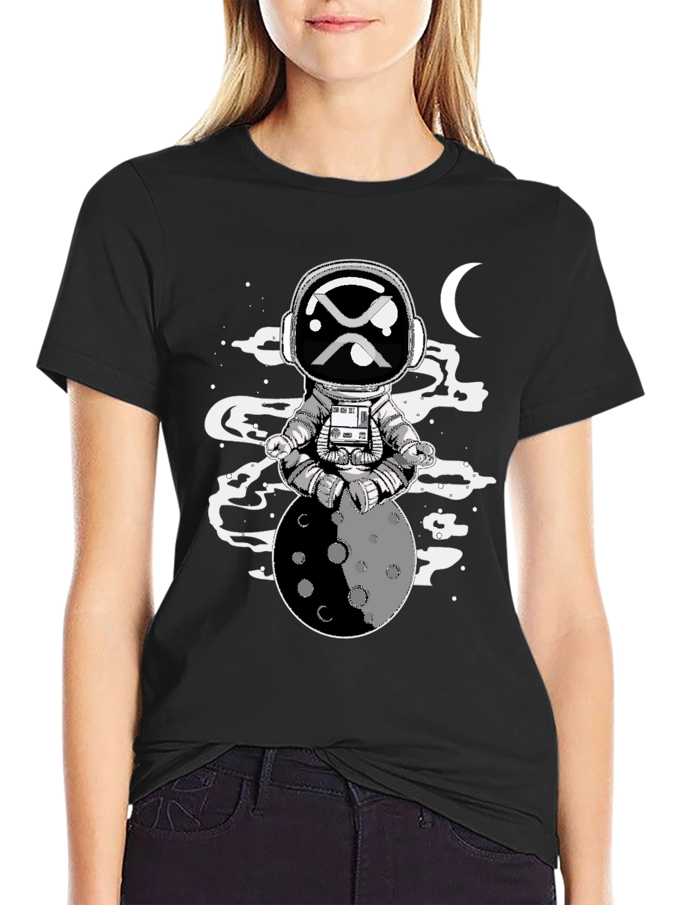 Astronaut Moon T-Shirt - Ripple XRP Crypto