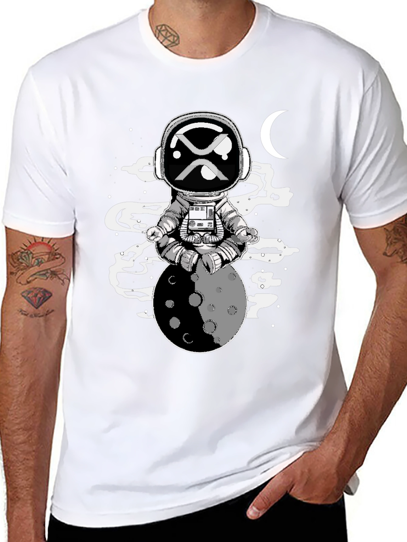 Astronaut Moon T-Shirt - Ripple XRP Crypto