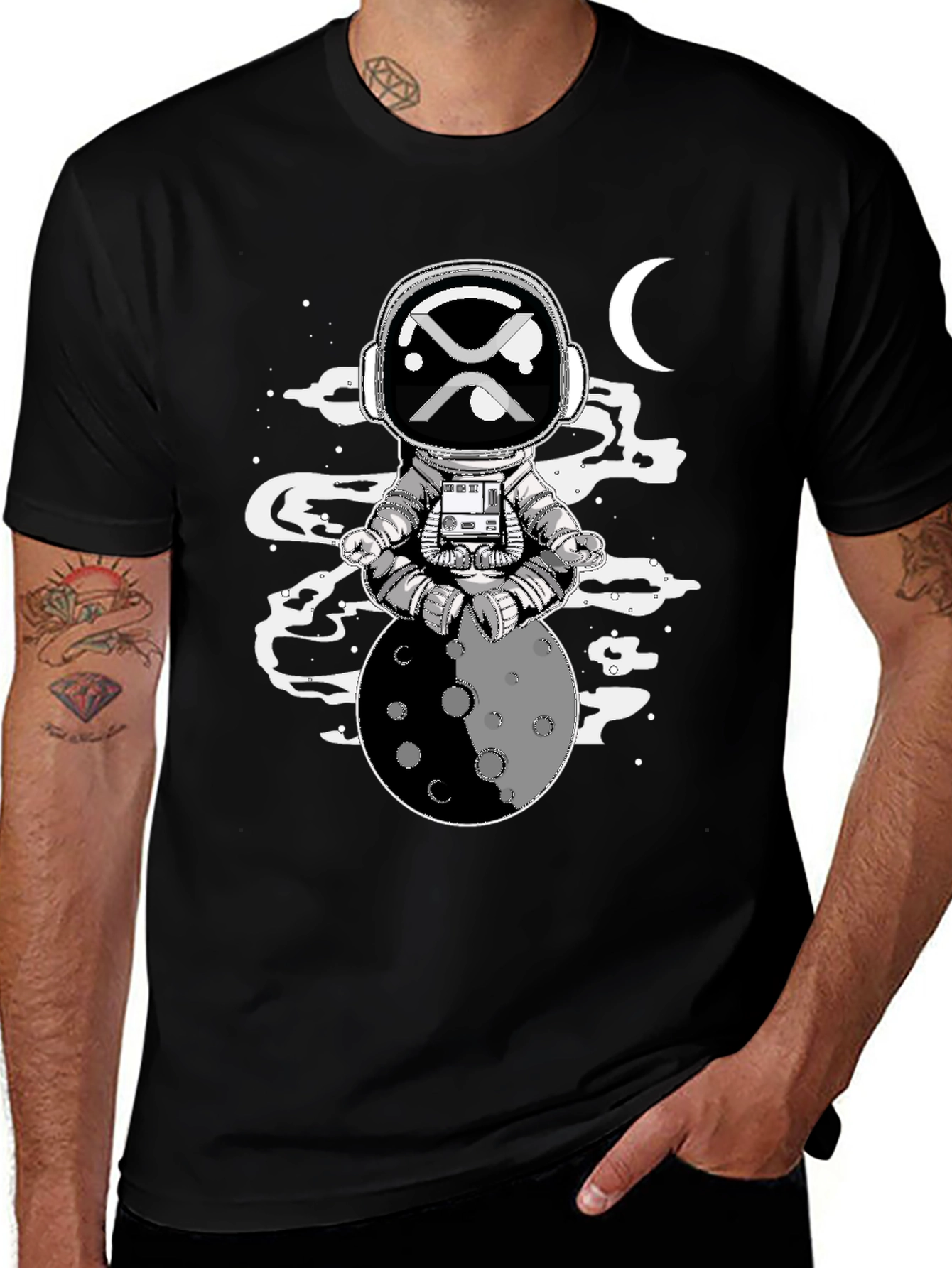 Astronaut Moon T-Shirt - Ripple XRP Crypto