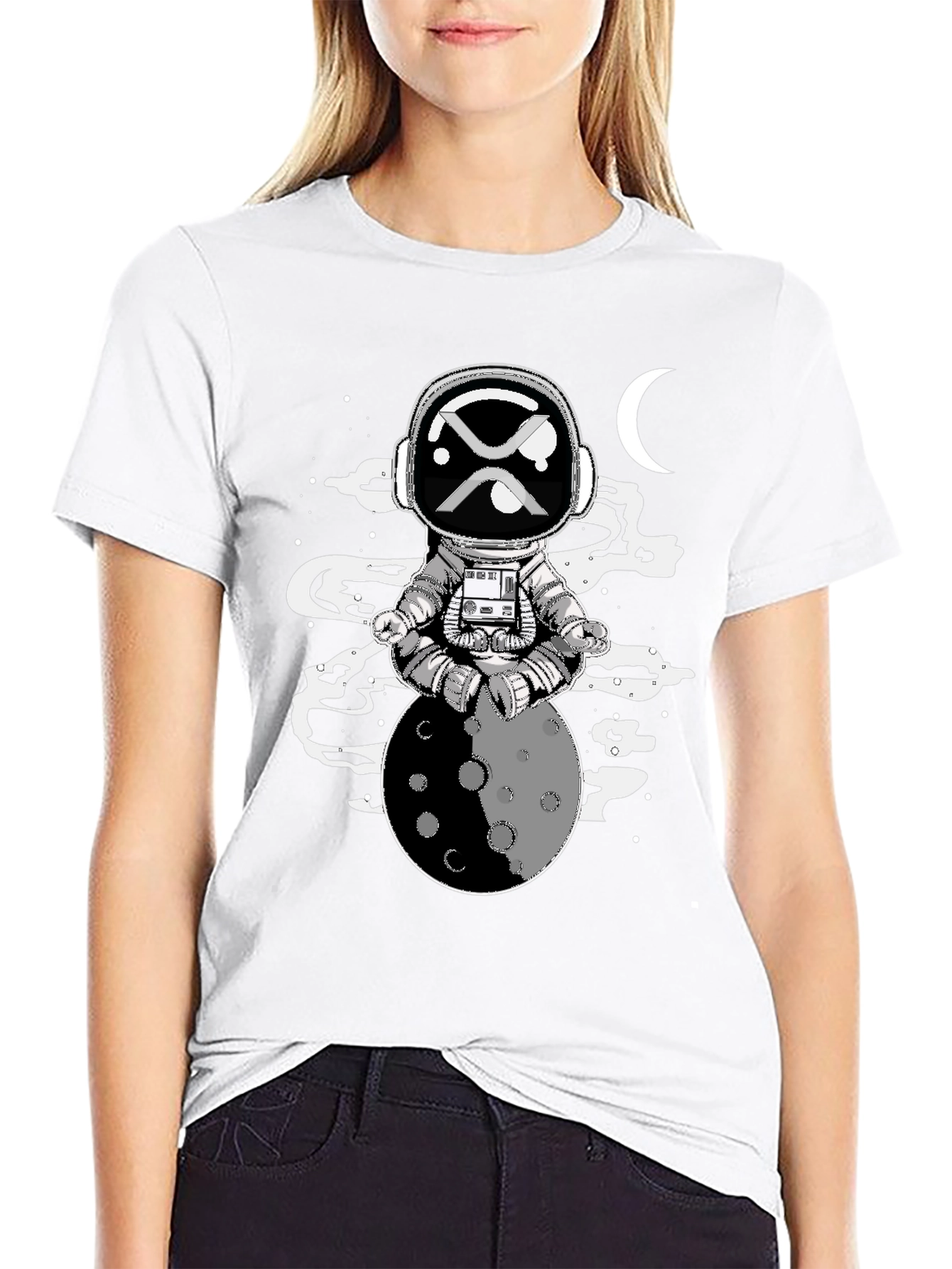 Astronaut Moon T-Shirt - Ripple XRP Crypto