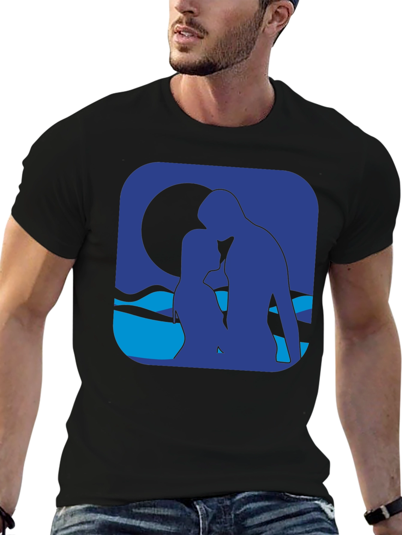 Romantic Silhouette Graphic T-Shirt