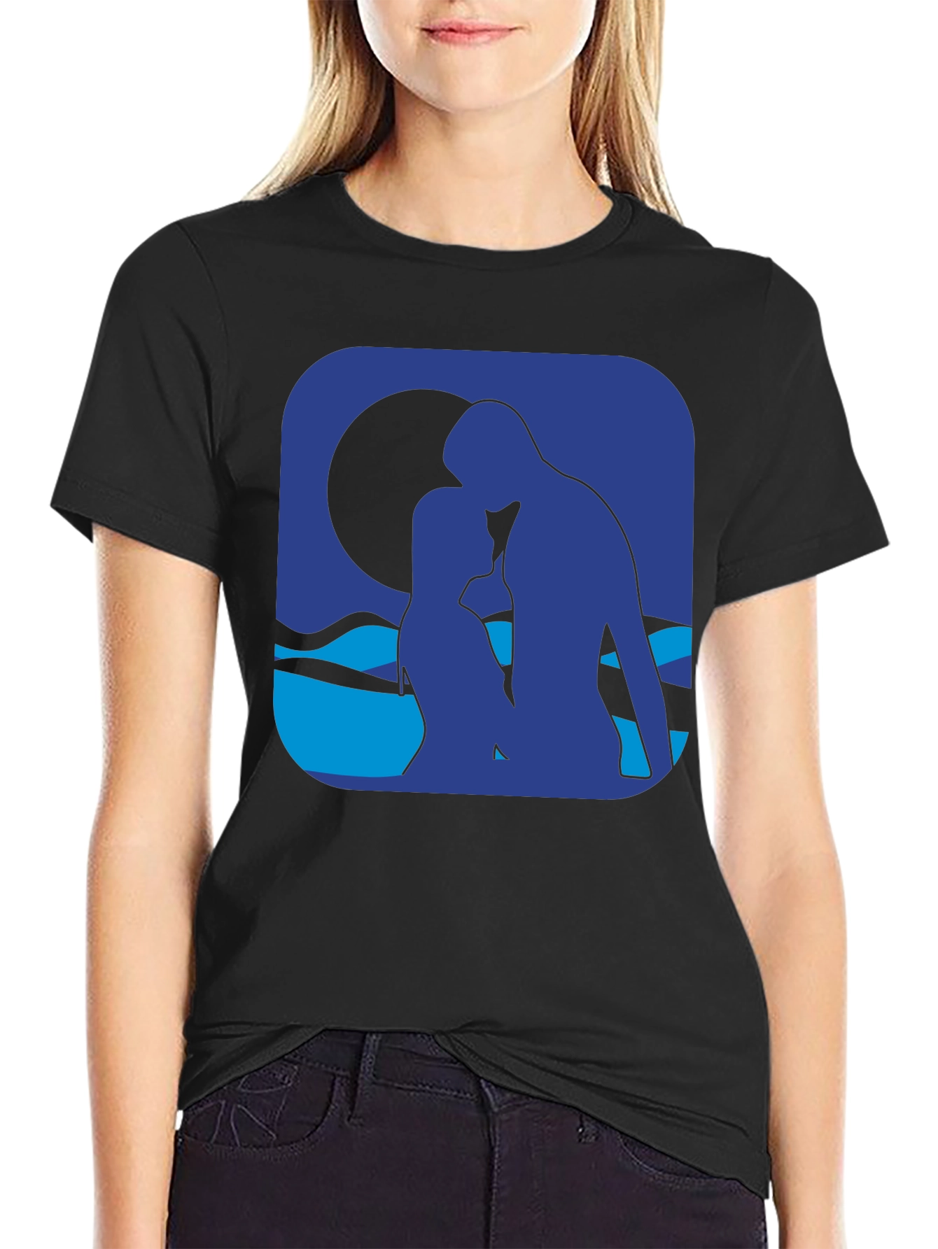 Romantic Silhouette Graphic T-Shirt