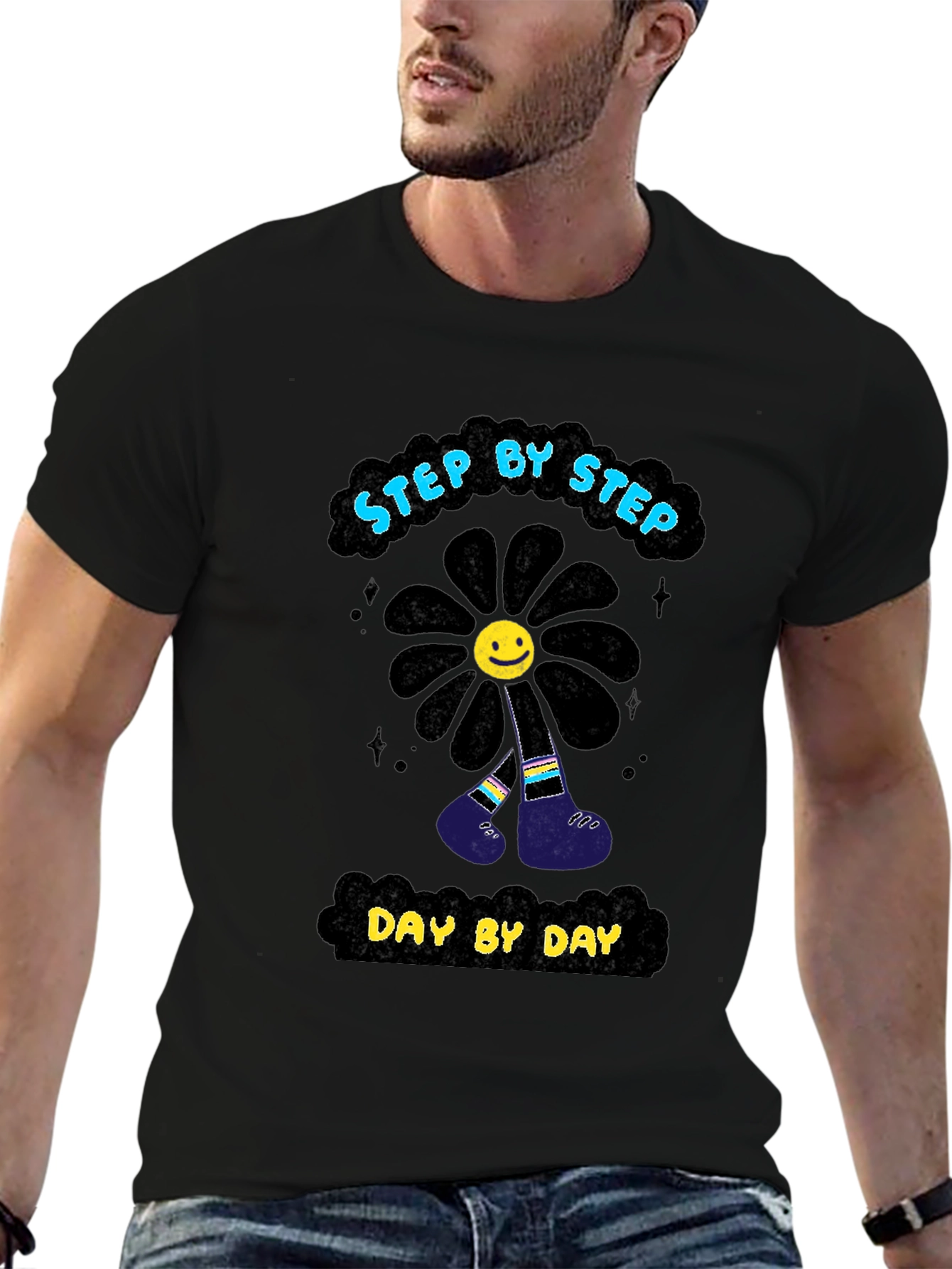 Step by Step Graphic T-Shirt