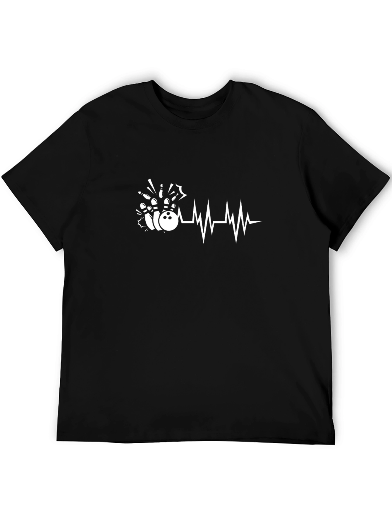 Bowling Heartbeat Graphic Tee - Strike a Stylish Pose!