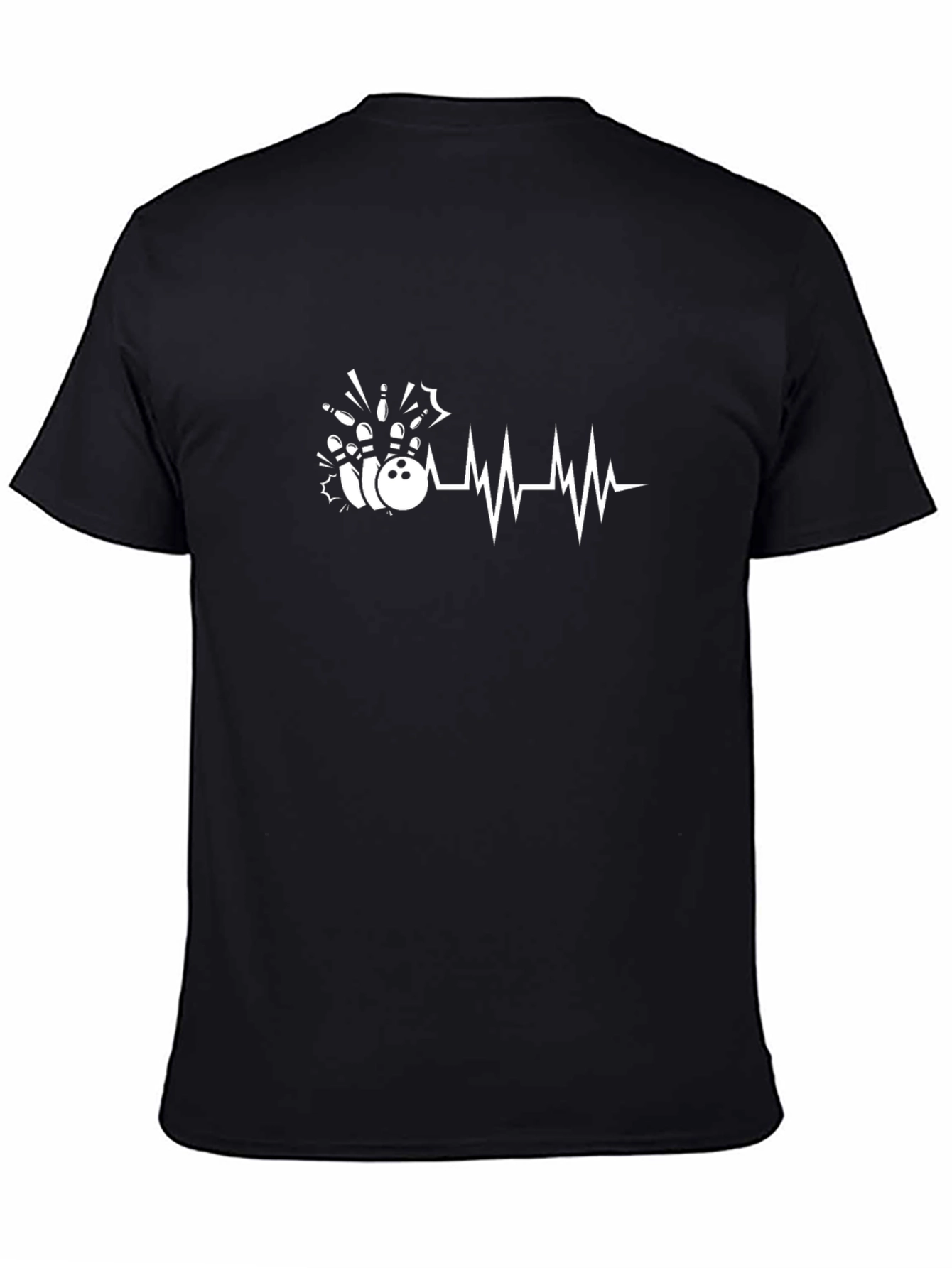 Bowling Heartbeat Graphic Tee - Strike a Stylish Pose!