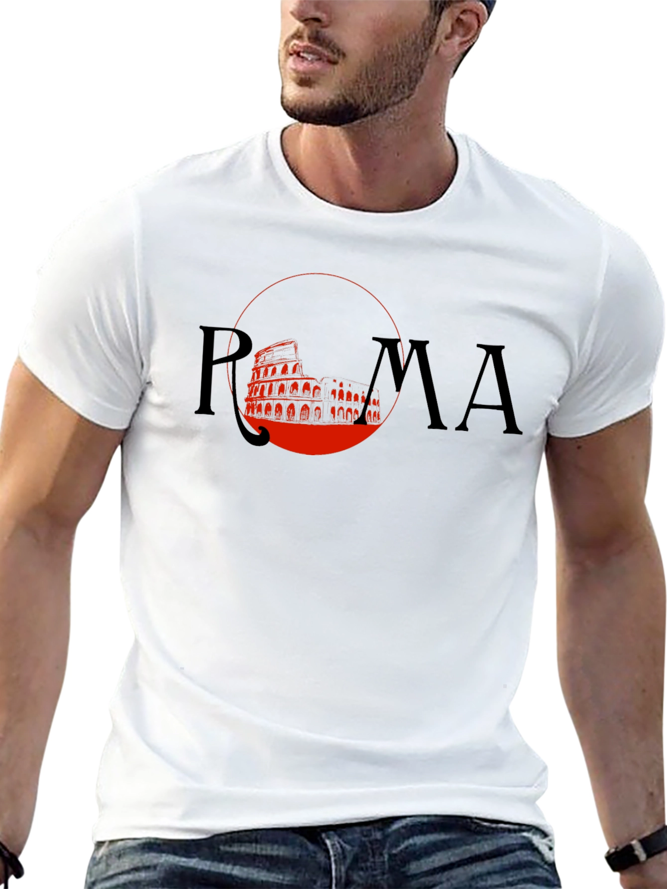 Roma Colosseum Graphic T-Shirt - Black