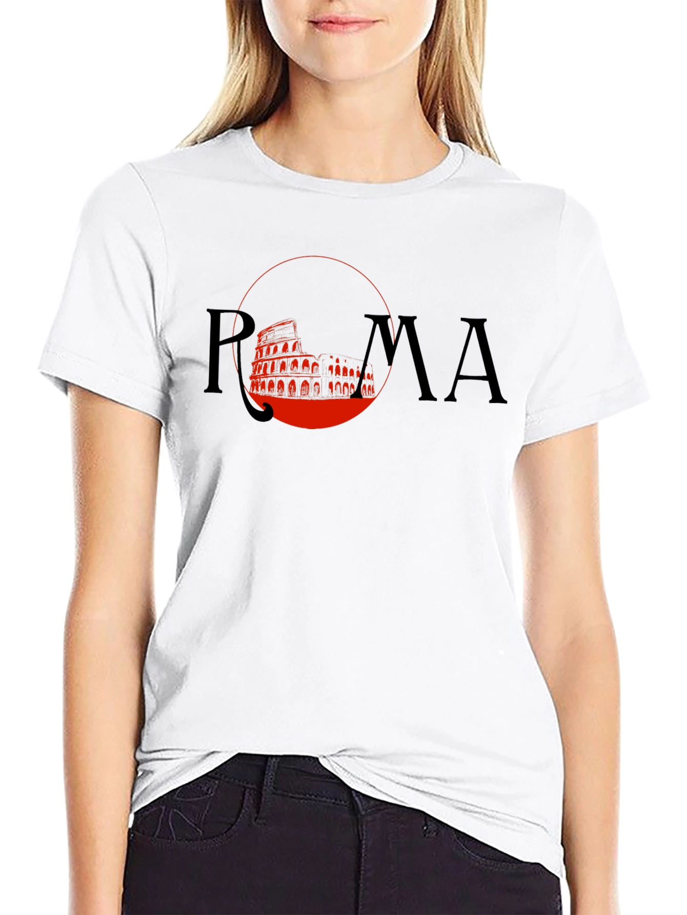 Roma Colosseum Graphic T-Shirt - Black