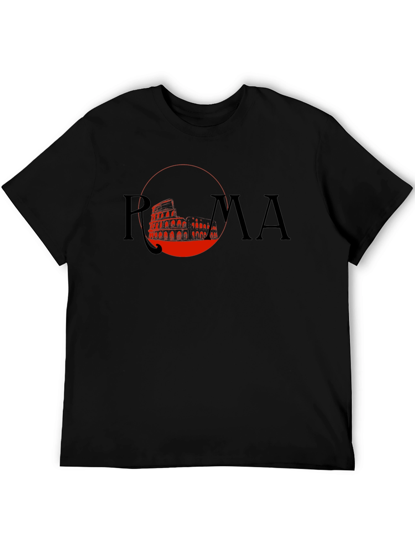 Roma Colosseum Graphic T-Shirt - Black