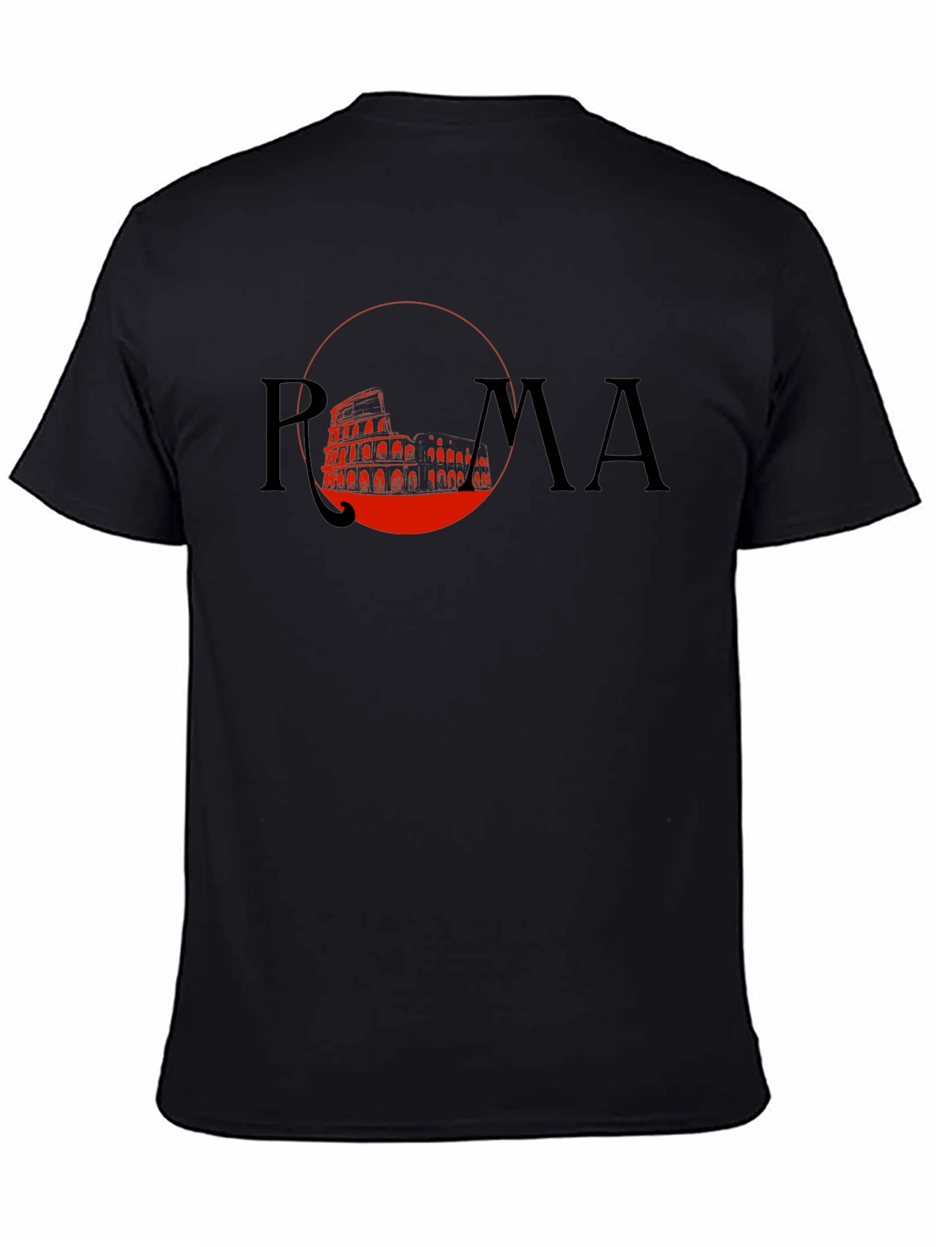 Roma Colosseum Graphic T-Shirt - Black