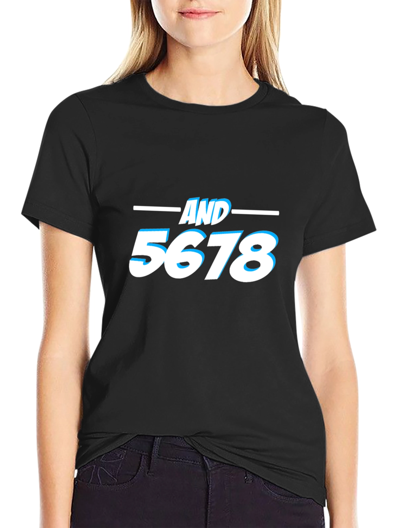 AND 5678 Dance T-Shirt - Black Cotton Tee