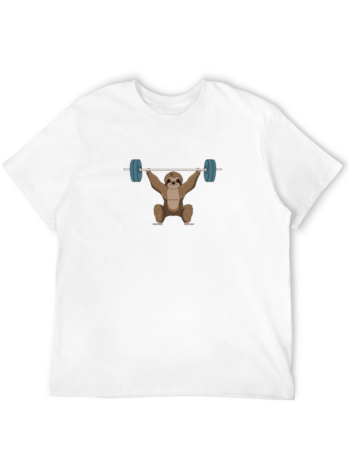 Sloth Weightlifting Black T-Shirt - Funny Gym Tee